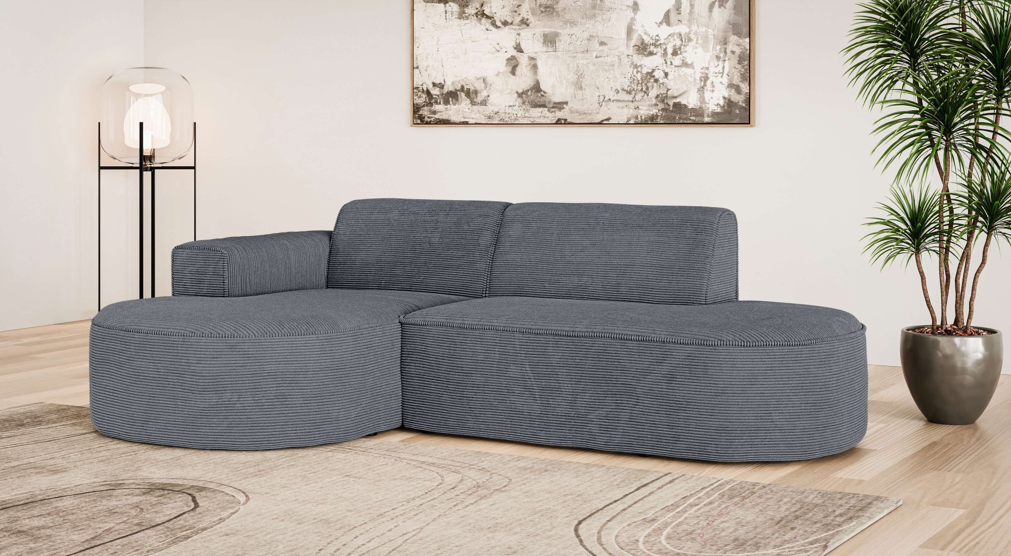 OTTO home Ecksofa »ADELLA XL Design-Sofa mit Recamiere rechts/links, 263/15 günstig online kaufen