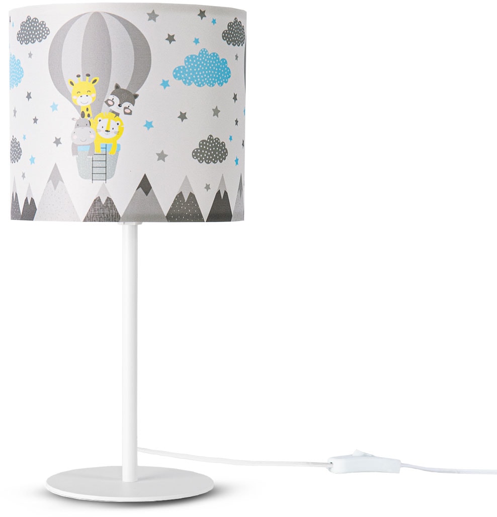 Paco Home Tischleuchte »Cosmo 343«, 1 flammig-flammig, Lampe Kinderzimmer  Ø…18cm Heißluftballon Wolken Tiere Höhe 36,5cm E14 online bestellen | Tischlampen