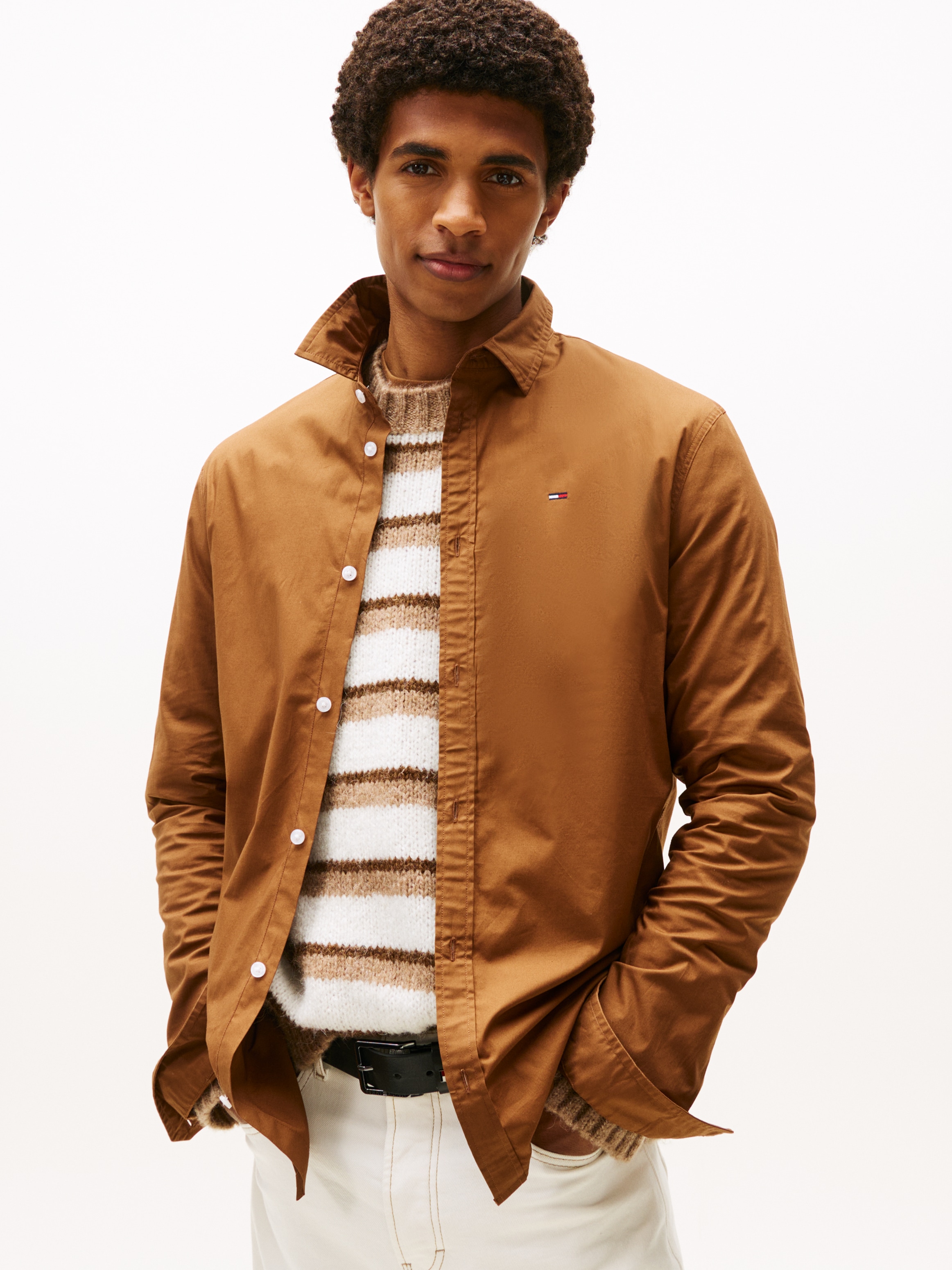 Tommy Jeans Langarmhemd »Sabim Stretch Hemd Shirt«, Stretch Hemd, Premium, Slim Fit, mit Elasthan