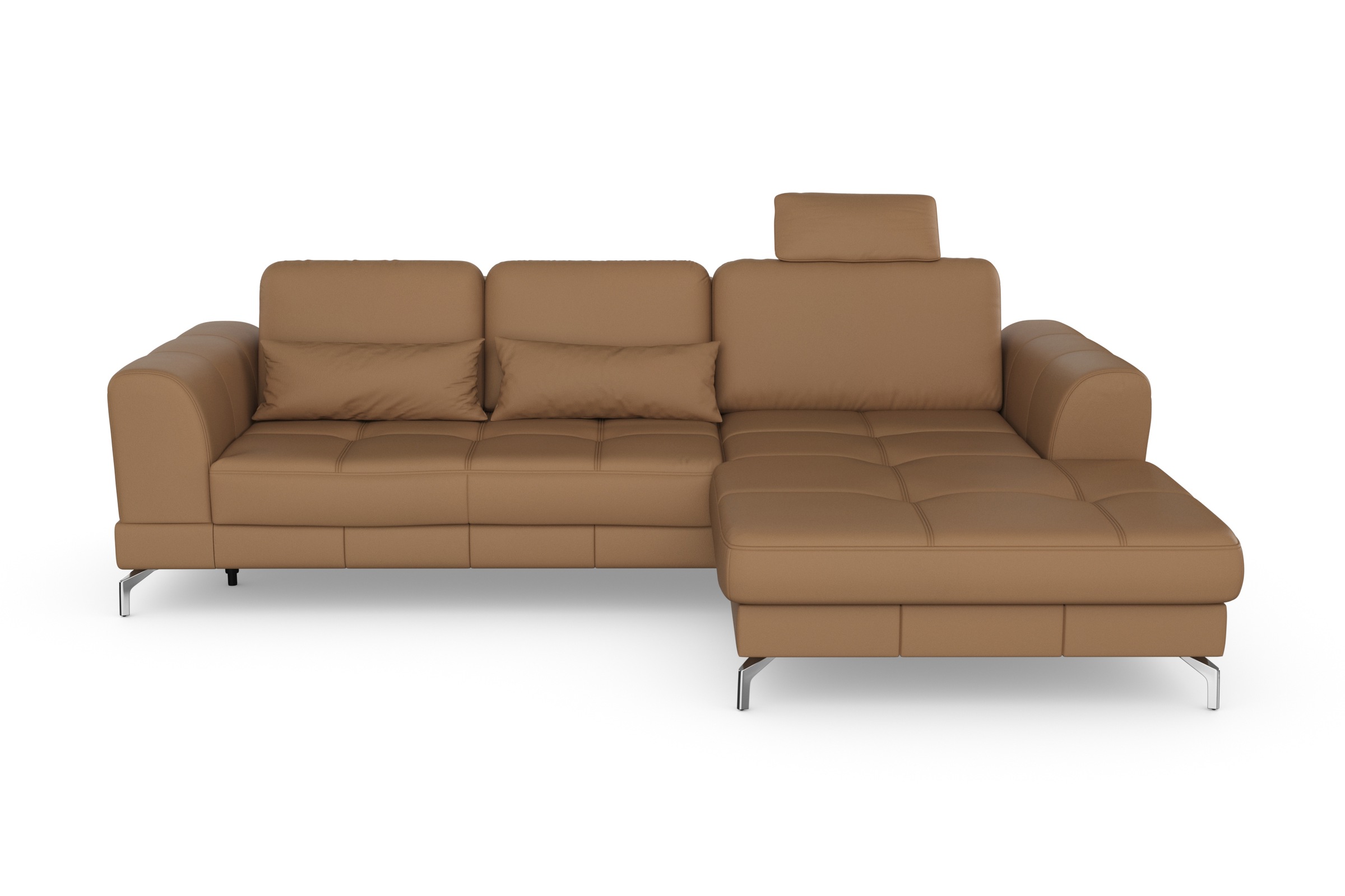 sit&more Ecksofa »Bendigo L-Form«, inklusive Sitztiefenverstellung, Bodenfreiheit 12 cm, in 2 Fußfarben