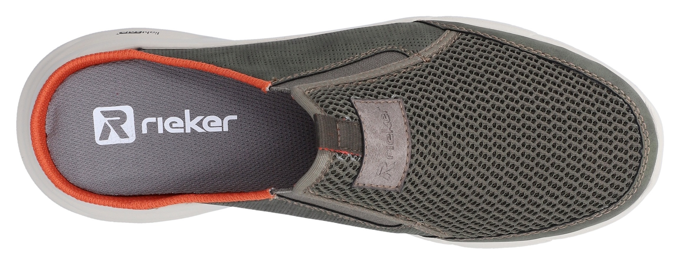 Rieker Clog  Sommerschuh, Hausschuh, Schlupfschuh mit seitlichen Stretcheinsätzen