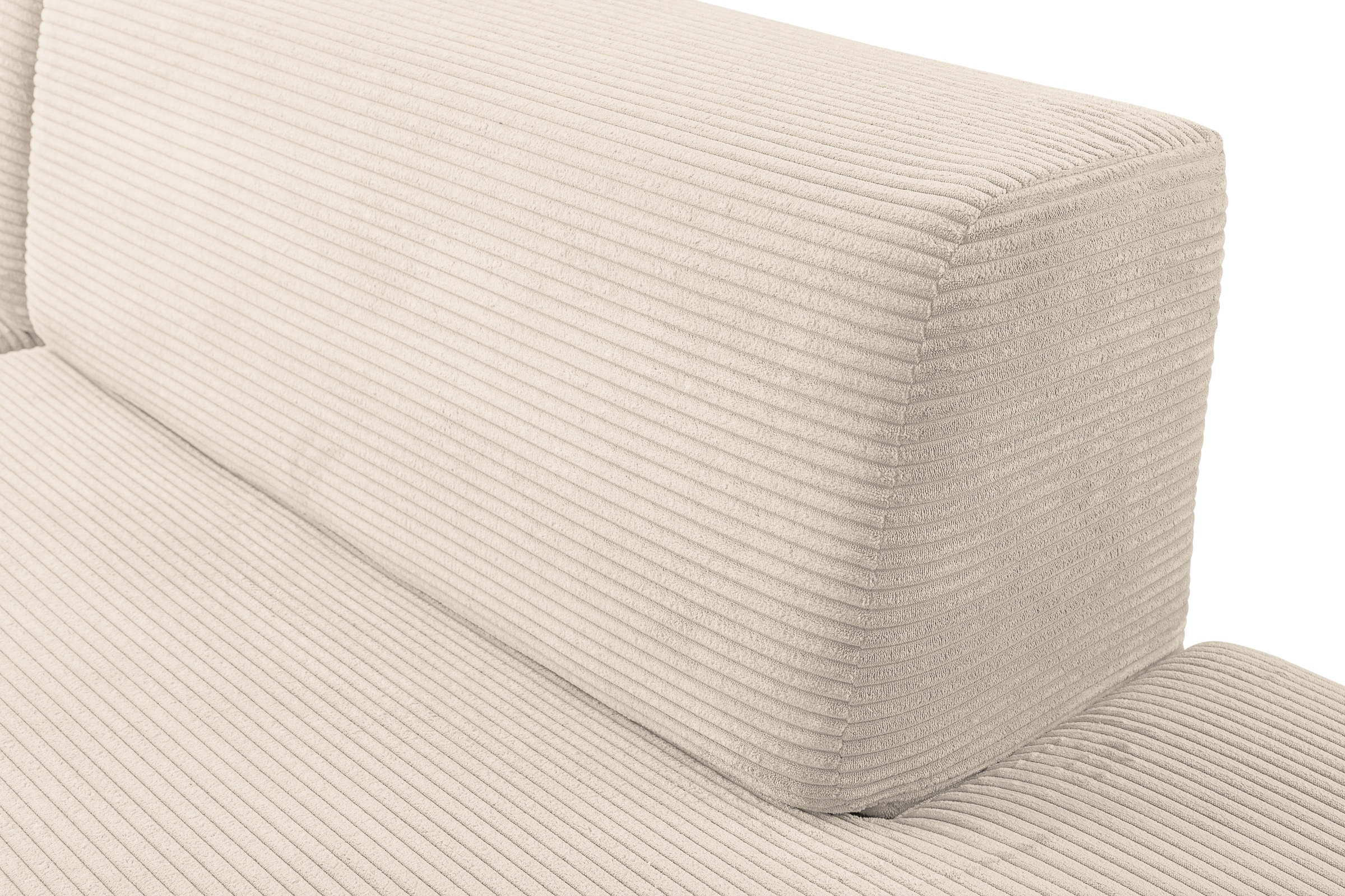 WERK2 Ecksofa »Apollo 264 x 188 cm, bequem, Japandi Design, Cord, viel Platz« Cord, L-Form