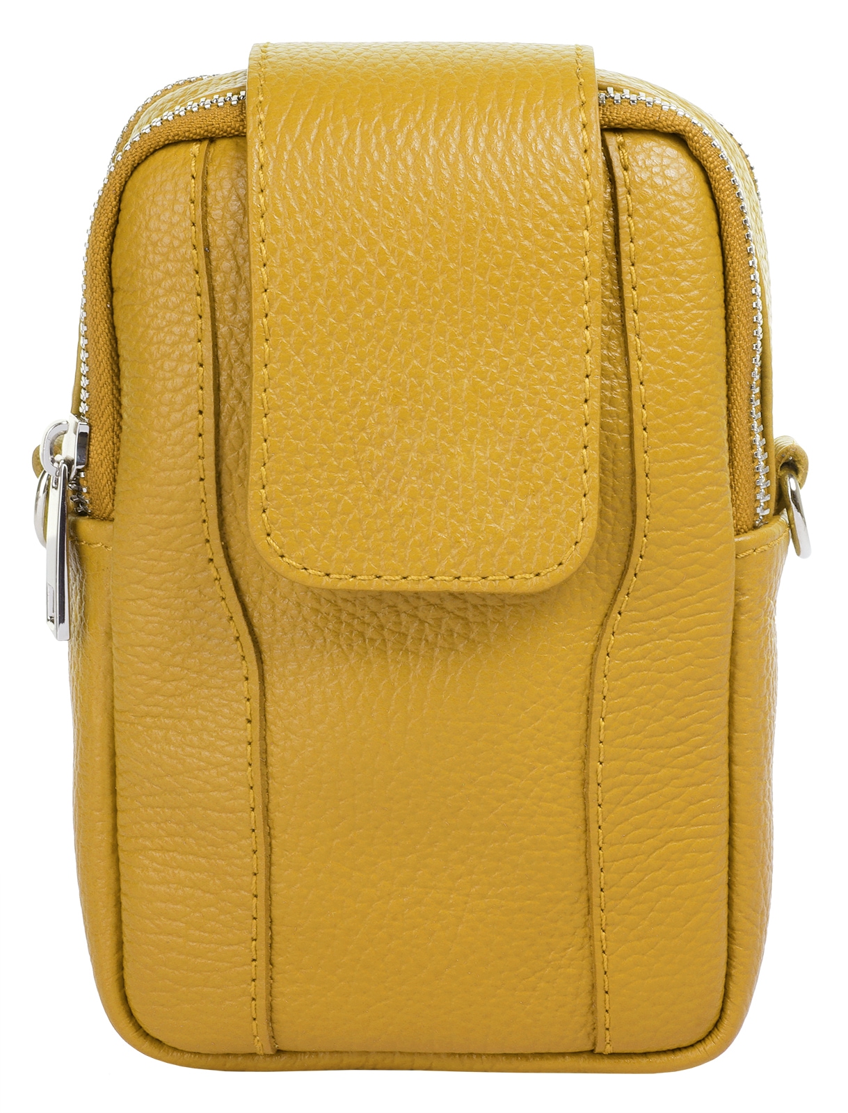 SAMANTHA LOOK Umhängetasche echt Leder, Made in Italy gelb