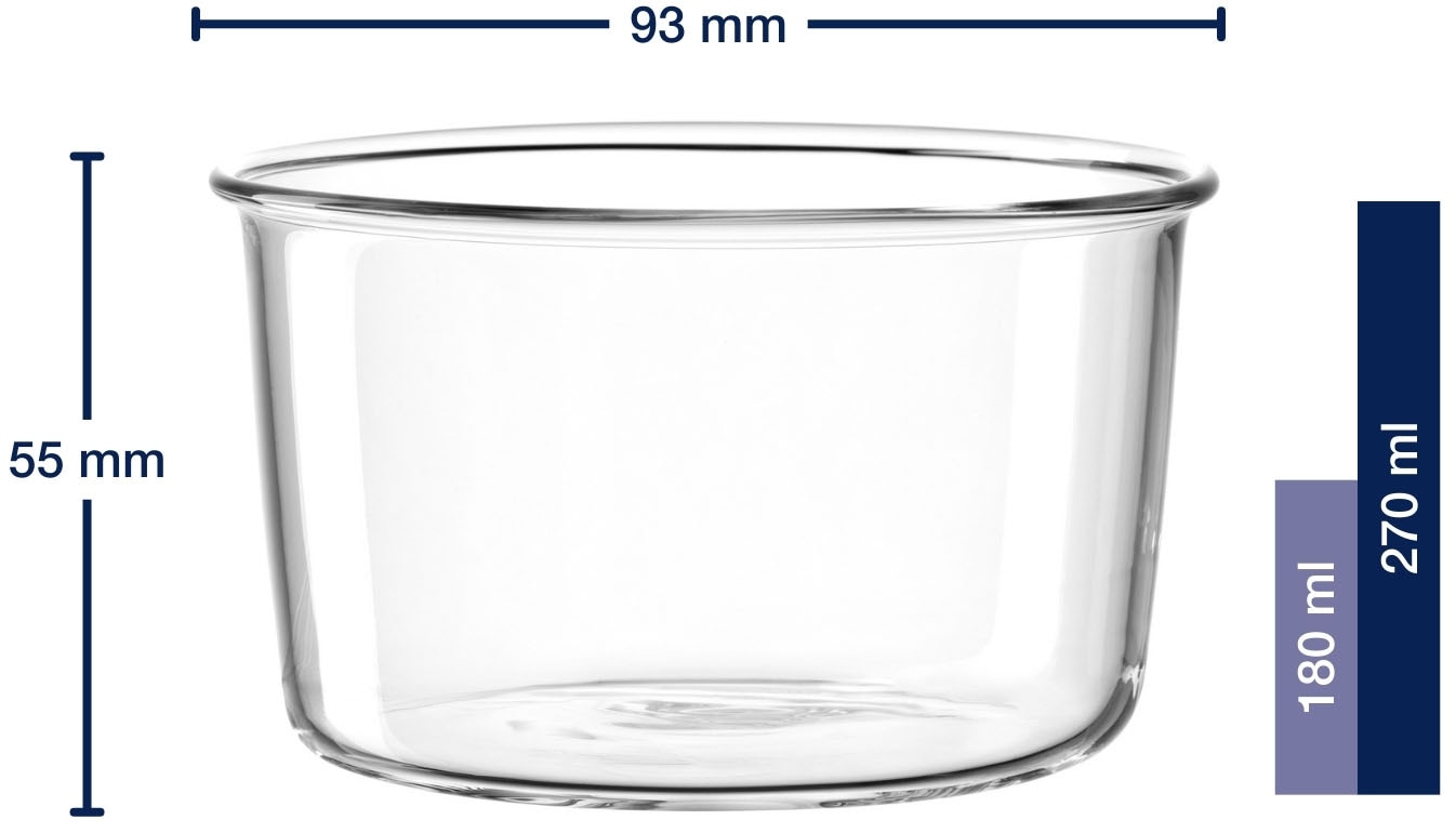 LEONARDO Schale »VETRO, Ø 9 cm, 8er-Set«, 8 tlg., aus Glas, spülmaschinengeeignet