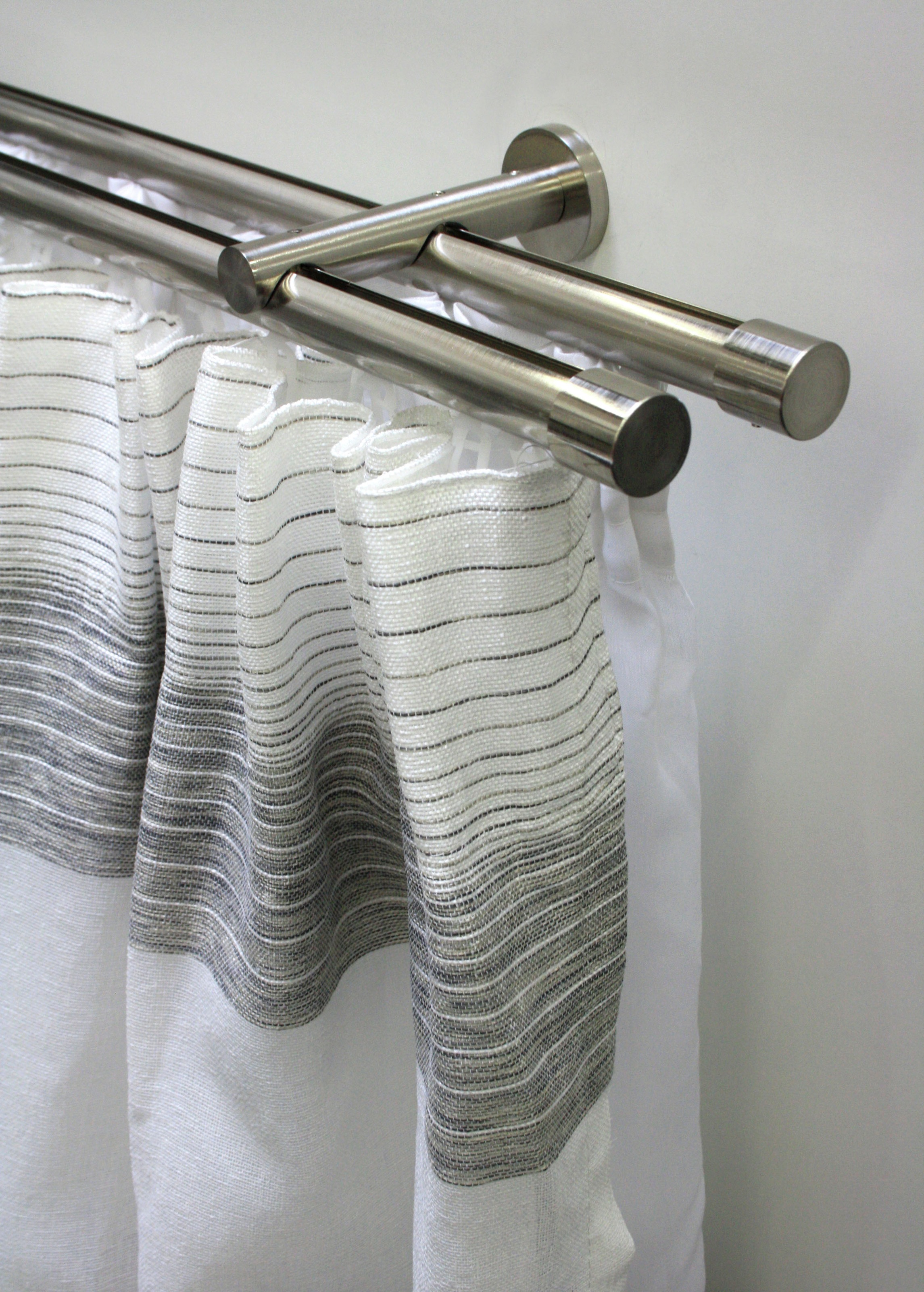 GARDINIA Gardinenstange »Set Isa 2-Lauf mit Innenlauf II Ø 20 mm« Ø 20 mm 2 günstig online kaufen