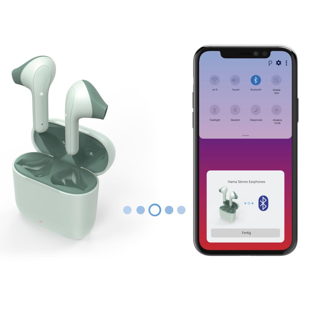 Hama Bluetooth-Kopfhörer »Bluetooth® Kopfhörer True Wireless, Earbuds, Autopairing, Apple Siri«, A2DP Bluetooth-AVRCP Bluetooth-HFP-HSP-PBAP-SPP, Freisprechfunktion-Sprachsteuerung