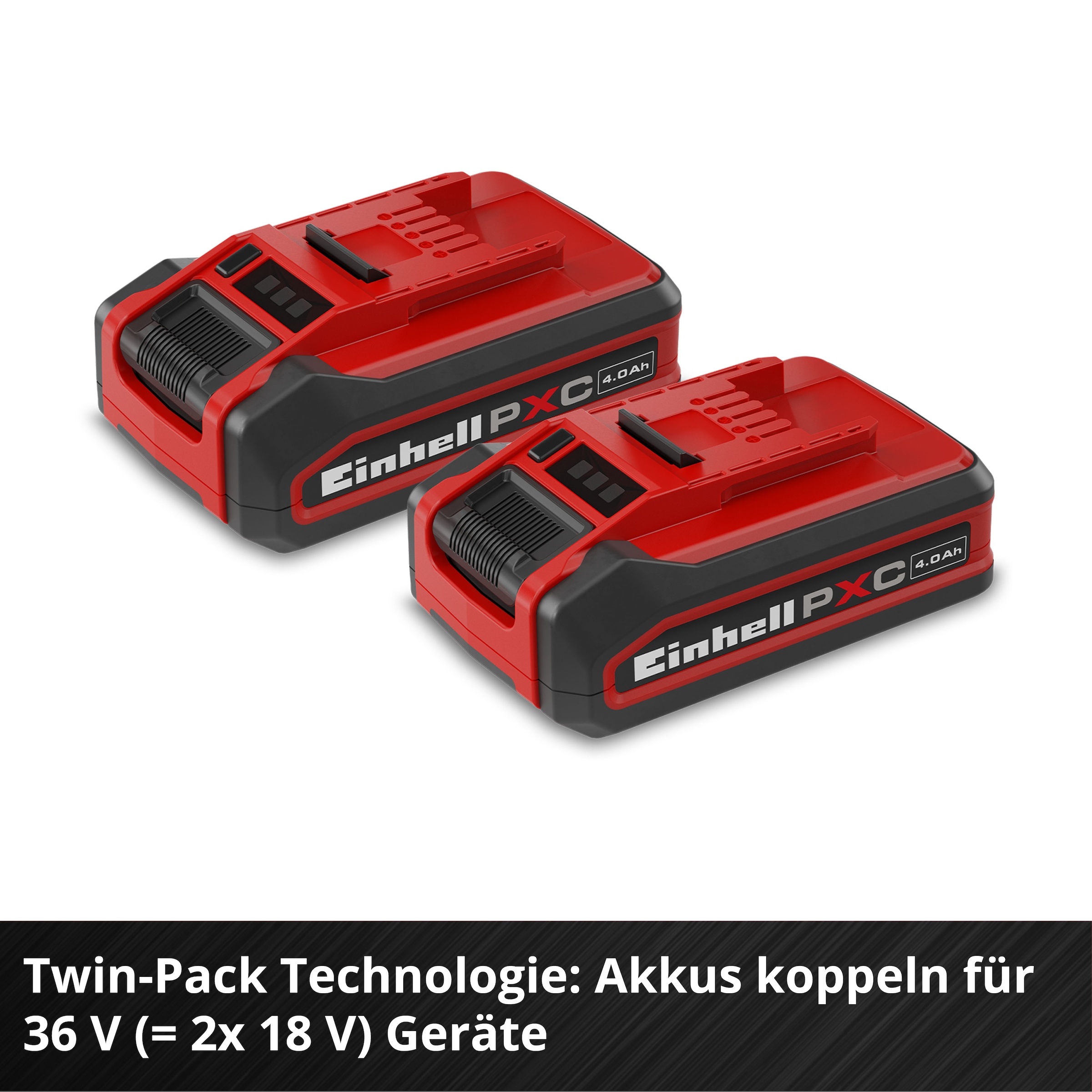 Einhell Akku »18V 4Ah PXC Plus Twinpack« 18 V, 4 Ah, universell verwendbar für alle Power X-Change Geräte