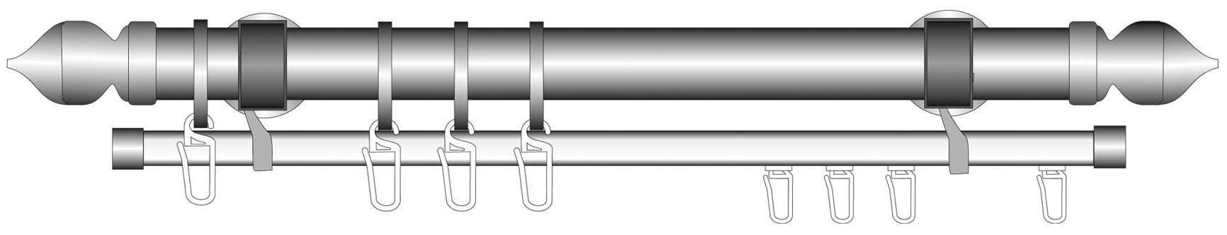 Liedeco U-Schiene »U-STORELAU01GS«, 1 läufig-läufig, Fixmaß günstig online kaufen