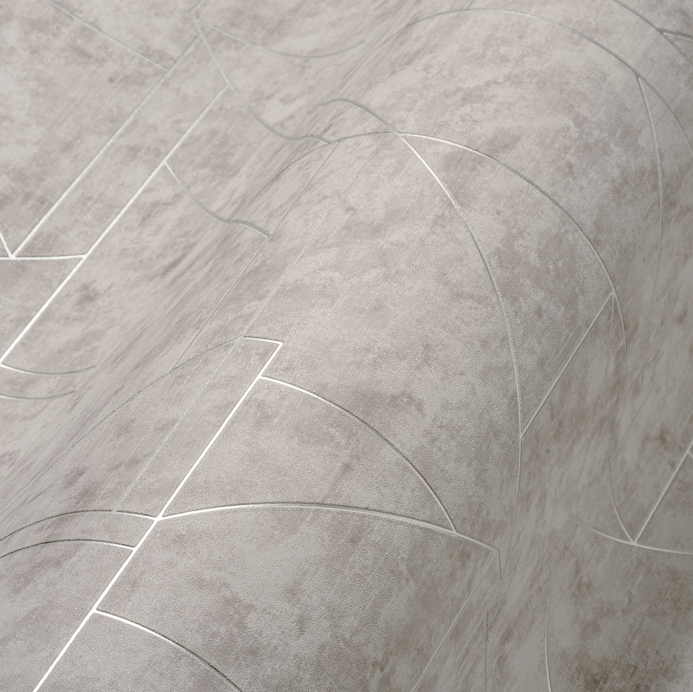 living walls Vliestapete »Metropolitan Stories. Travel Styles. Tapete mit Grafik«, metallic-Metall-Effekte-gemustert, Metallic-Tapete Grafisch Elegant Tapeten Wohnzimmer Schlafzimmer Flur