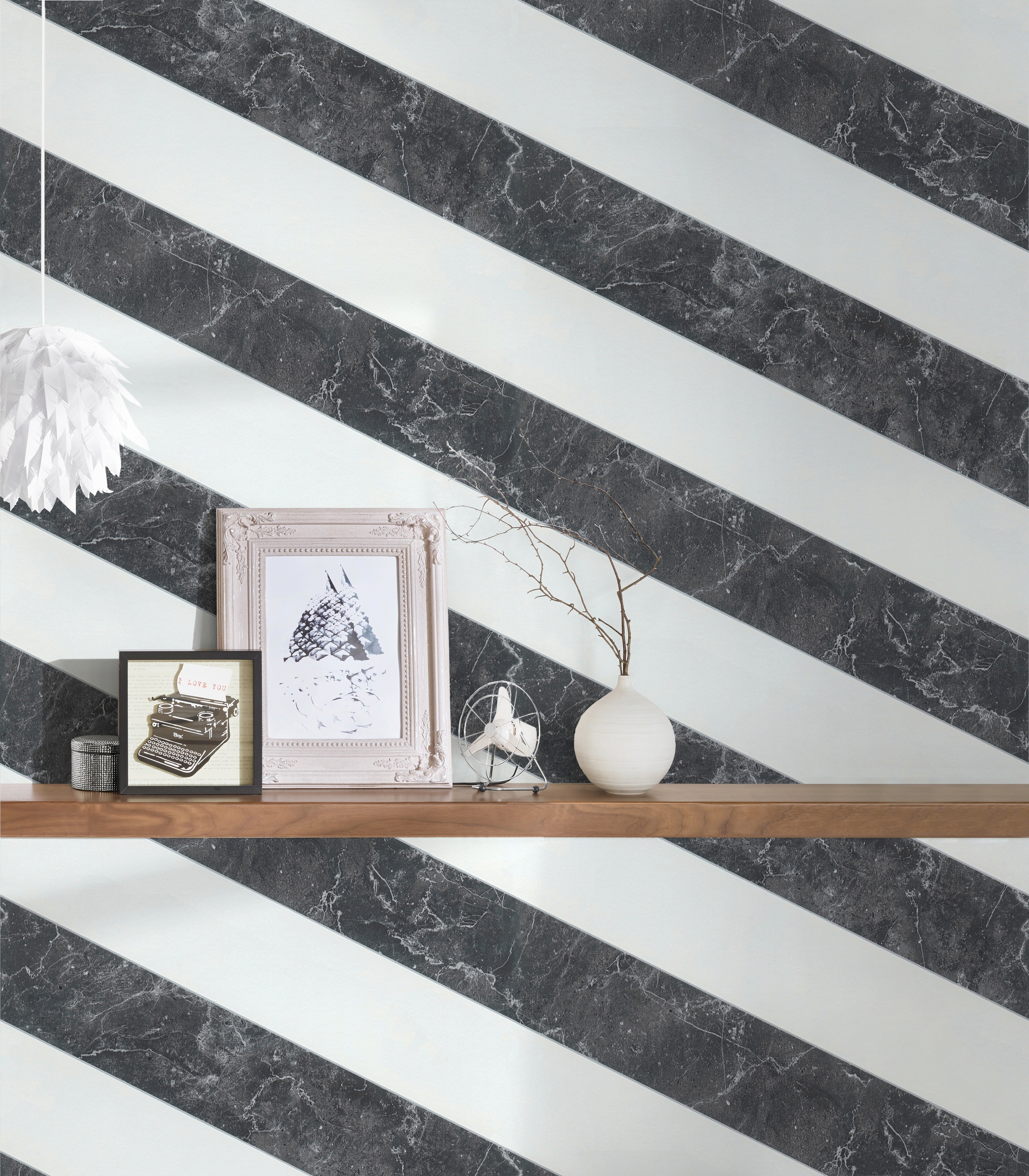 METROPOLIS BY MICHALSKY LIVING Vliestapete »Change is good, Modern Marble«, Streifen-gestreift-mehrfarbig, Designertapete Tapete Marmor Glatt Glänzend Tapeten Wohnzimmer modern
