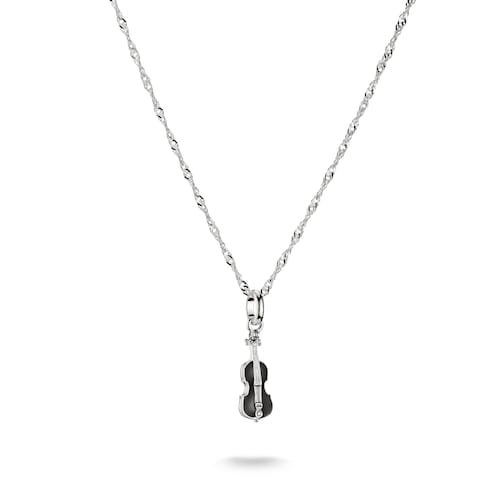 Thomas Sabo Kette Mit Anhänger »Thomas Sabo X Wednesday Cello-Design Kette« Mit Zirkonia (synth.)
