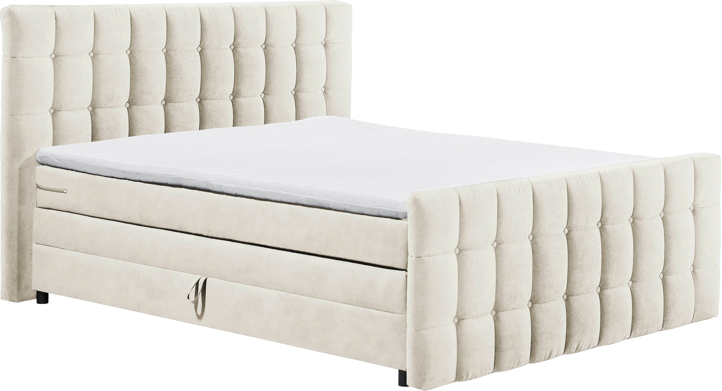 ED EXCITING DESIGN Boxspringbett »Mendoza« inkl. Bettkasten, erhältlich in den Breiten 160cm & 180cm