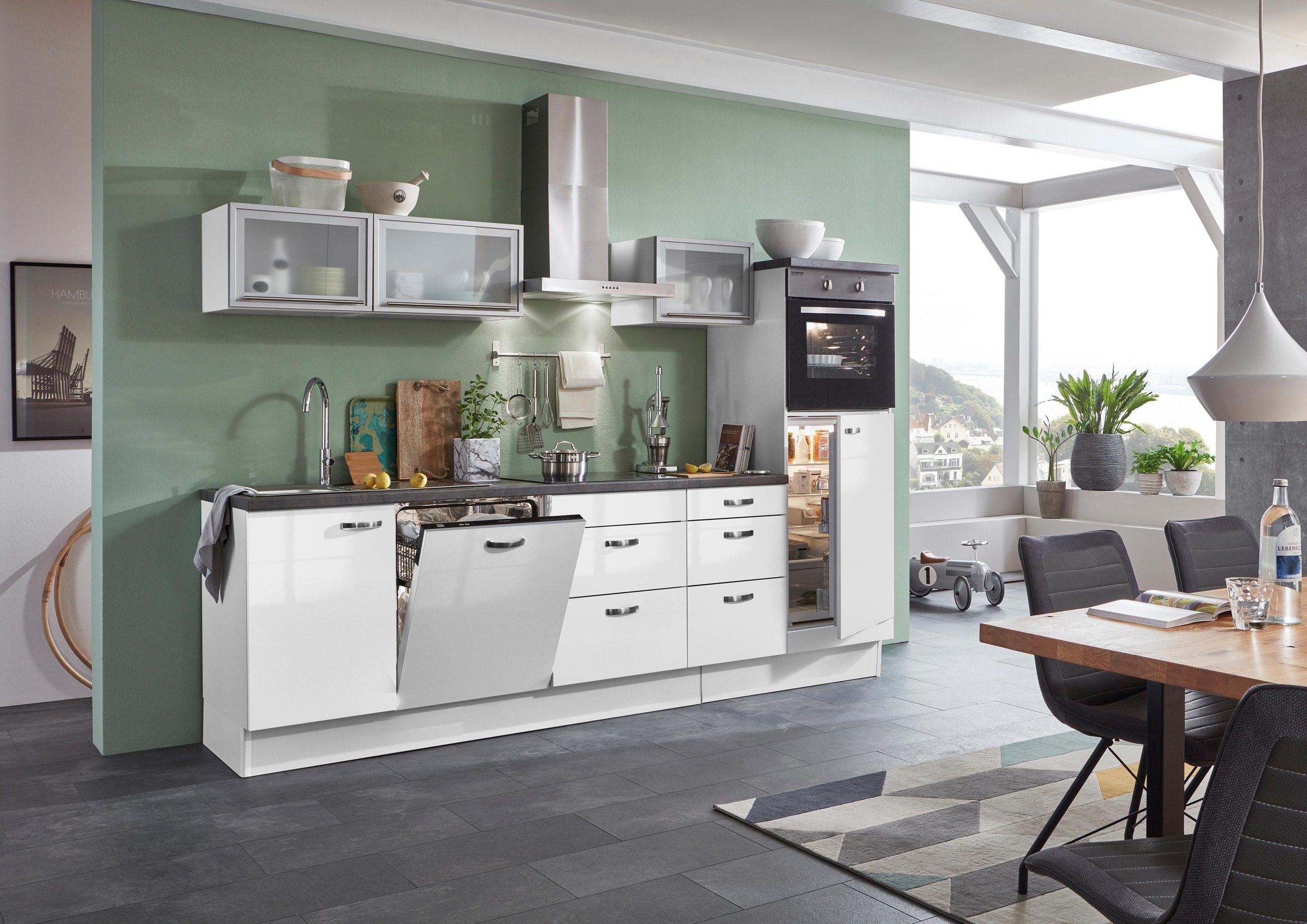 OPTIFIT Küchenzeile »Cara«, mit Vollauszügen und Soft-Close-Funktion, Breite  280 cm auf Rechnung bestellen | Spülenschränke