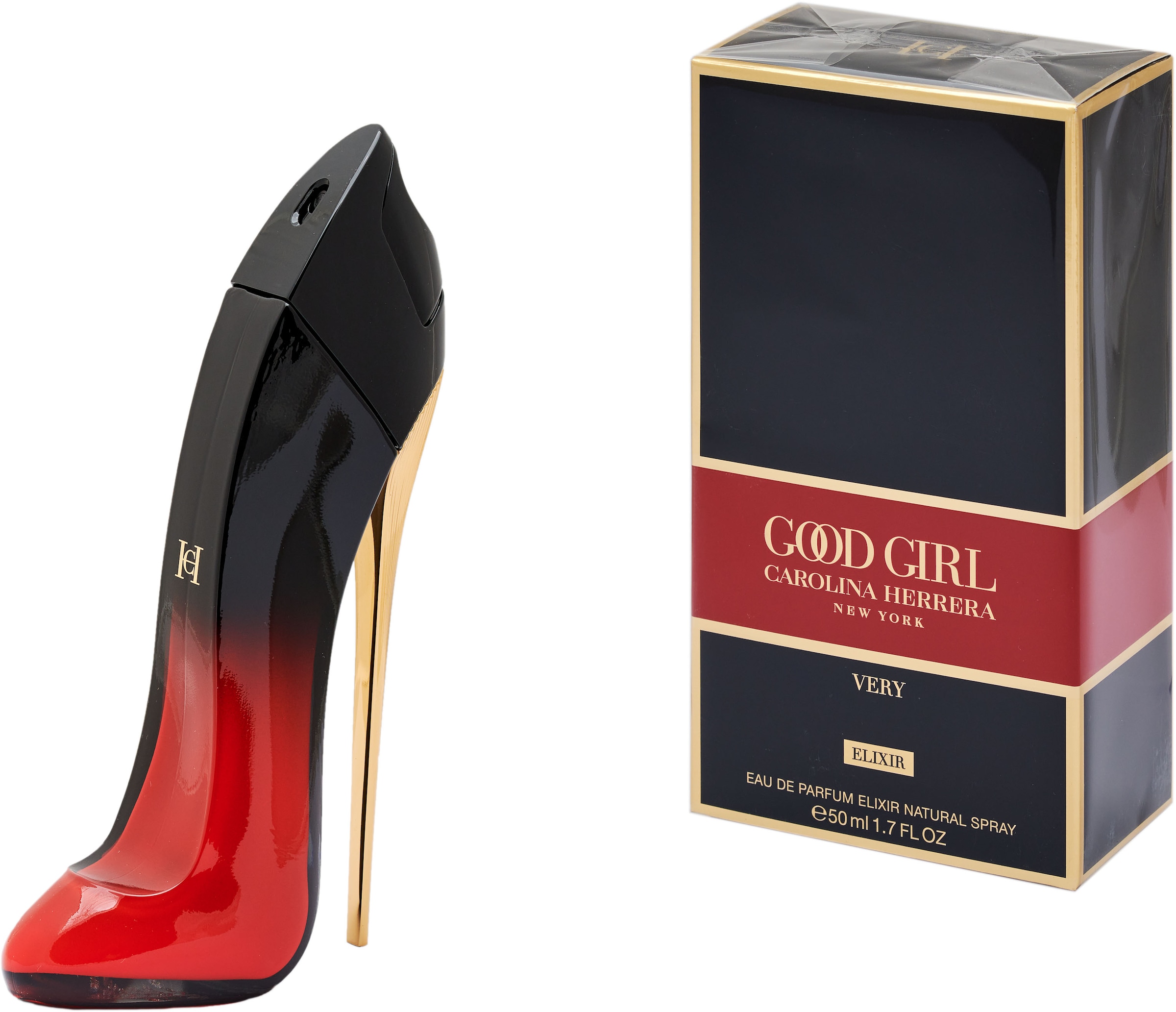 Carolina Herrera Eau de Parfum »Caroline Herrera Very Good Girl Elixir«, Blumig-orientalischer Duft mit Schwarzkirsche, Rose und Kakao.