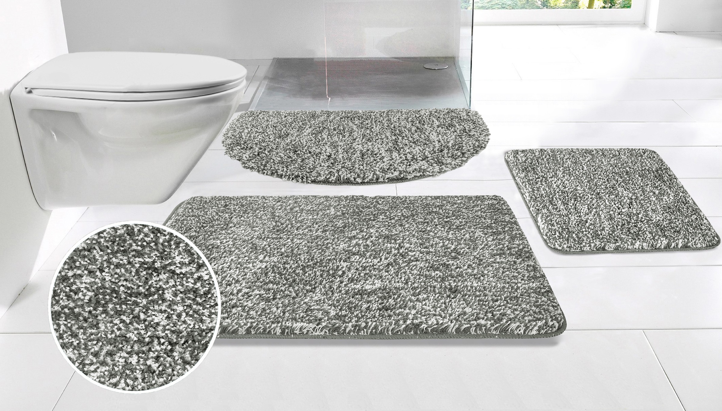 my home Badematte »Sanremo, Badvorleger, Badezimmer Teppich, sehr weich«, r günstig online kaufen
