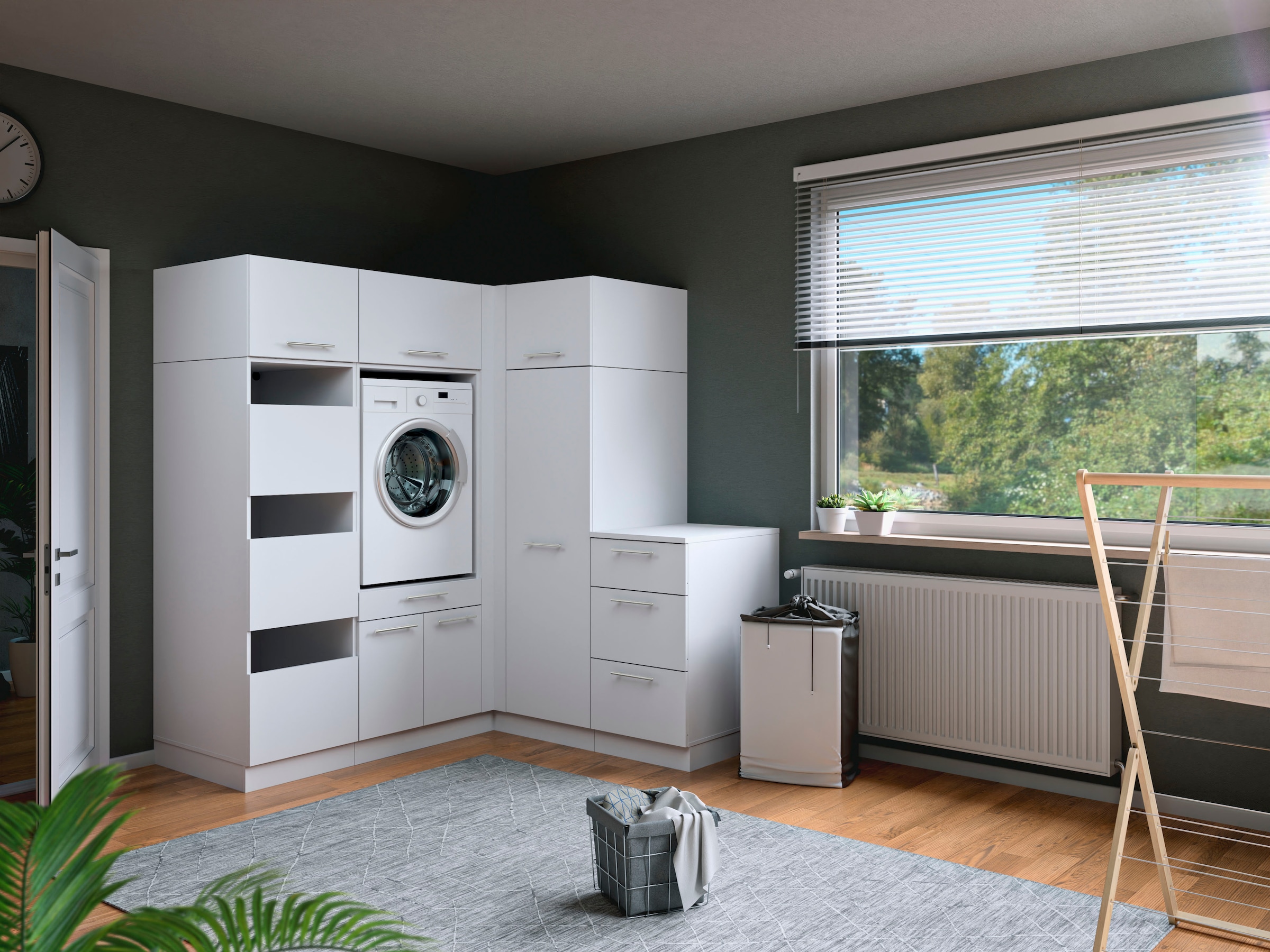 Laundreezy Mehrzweckschrank-Set »Laundreezy, 7-tlg. Mehrzweckschrank-Set B/H/T 186/200/68 cm« 7 Stk. tlg.