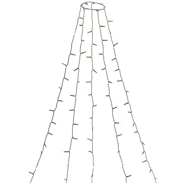 KONSTSMIDE LED-Baummantel »Weihnachtsdeko, Christbaumschmuck«, 200 St.- flammig, LED Lichterkette mit Ring Ø 8, 5 Stränge à 40 Dioden, gefrostet  auf Rechnung kaufen