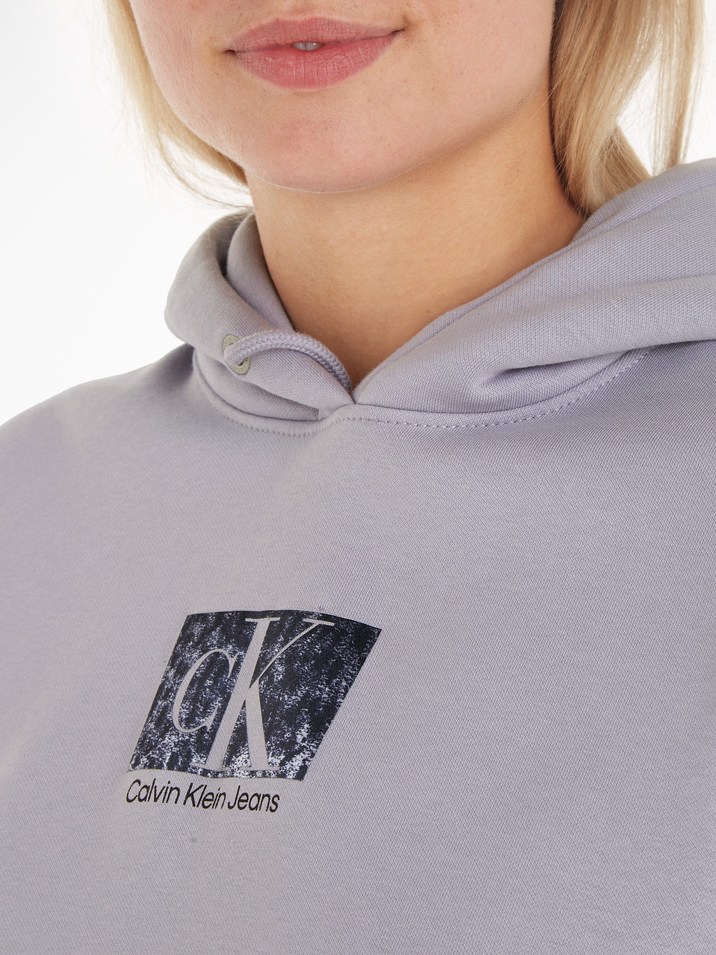 Calvin Klein Jeans Kapuzensweatshirt »PRINTED BOX CROPPED HOODIE«