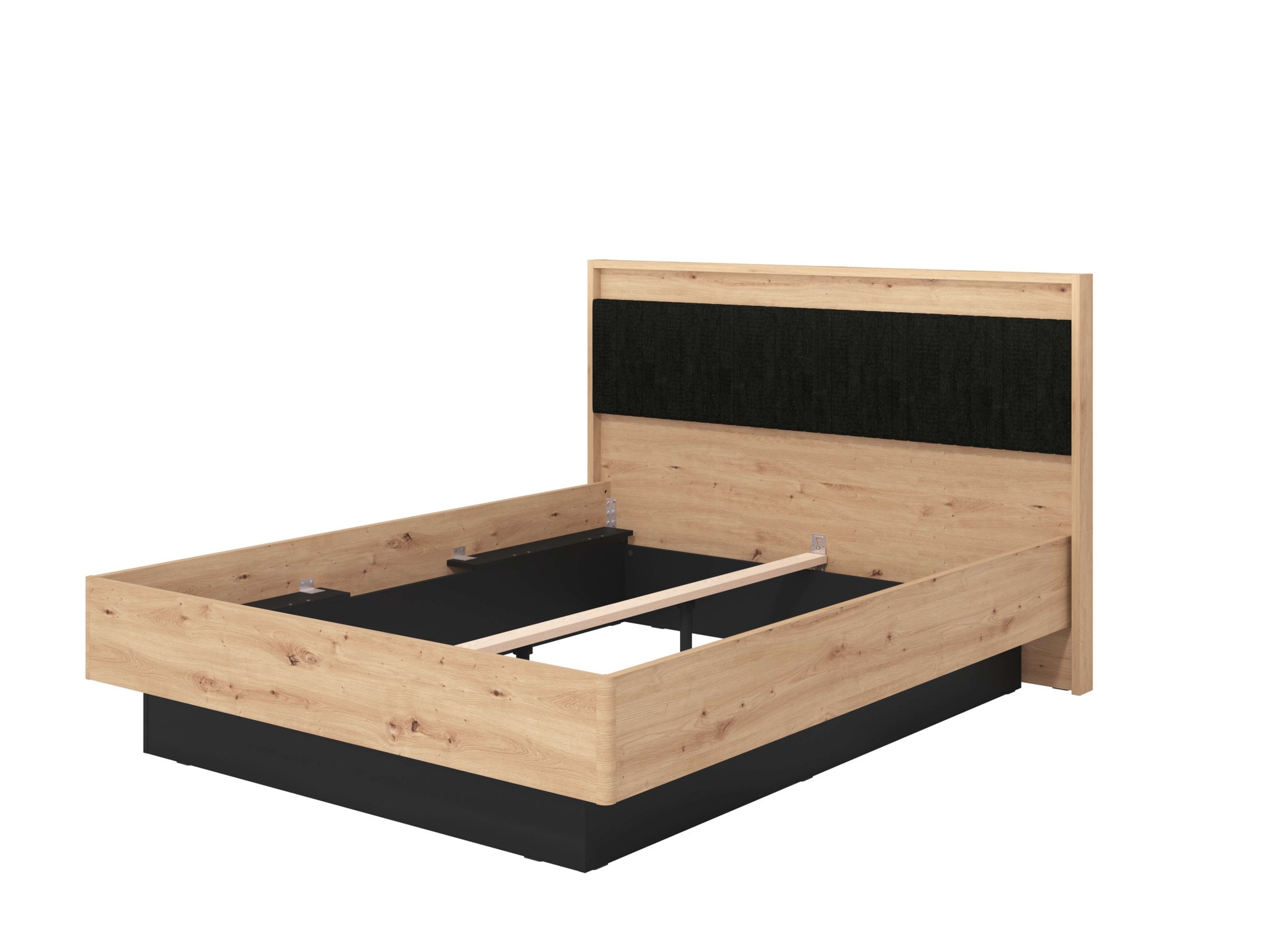 INOSIGN Bettgestell »Ascalon, gepolstertes Kopfteil, bezogen mit weichem Cordstoff«, Liegeflächen 160 oder 180x200 cm, FSC® -zertifizierter Holzwerkstoff