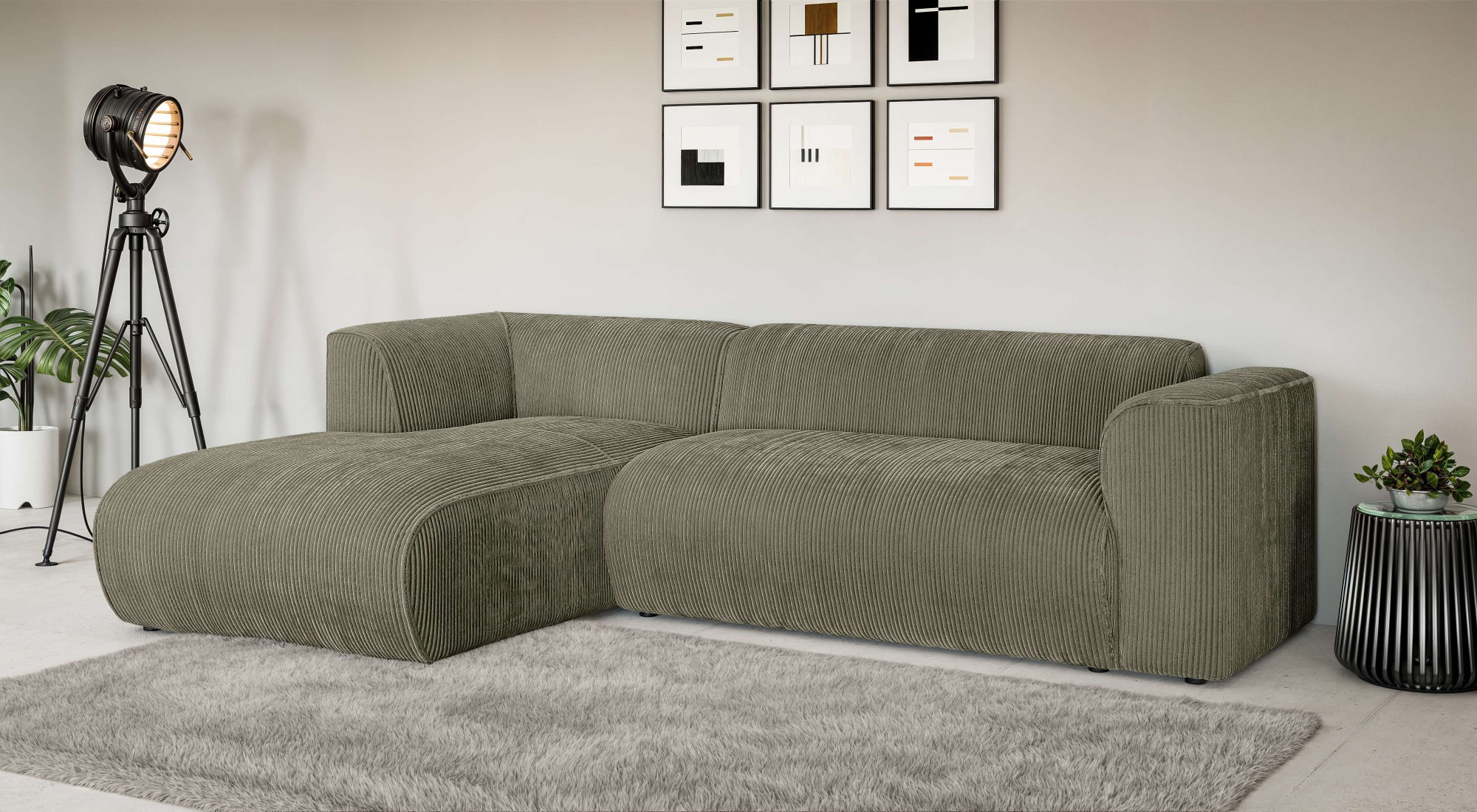 Home affaire Ecksofa »MERID L-Form (257 cm), zeitlos & stilvolles Design,« günstig online kaufen