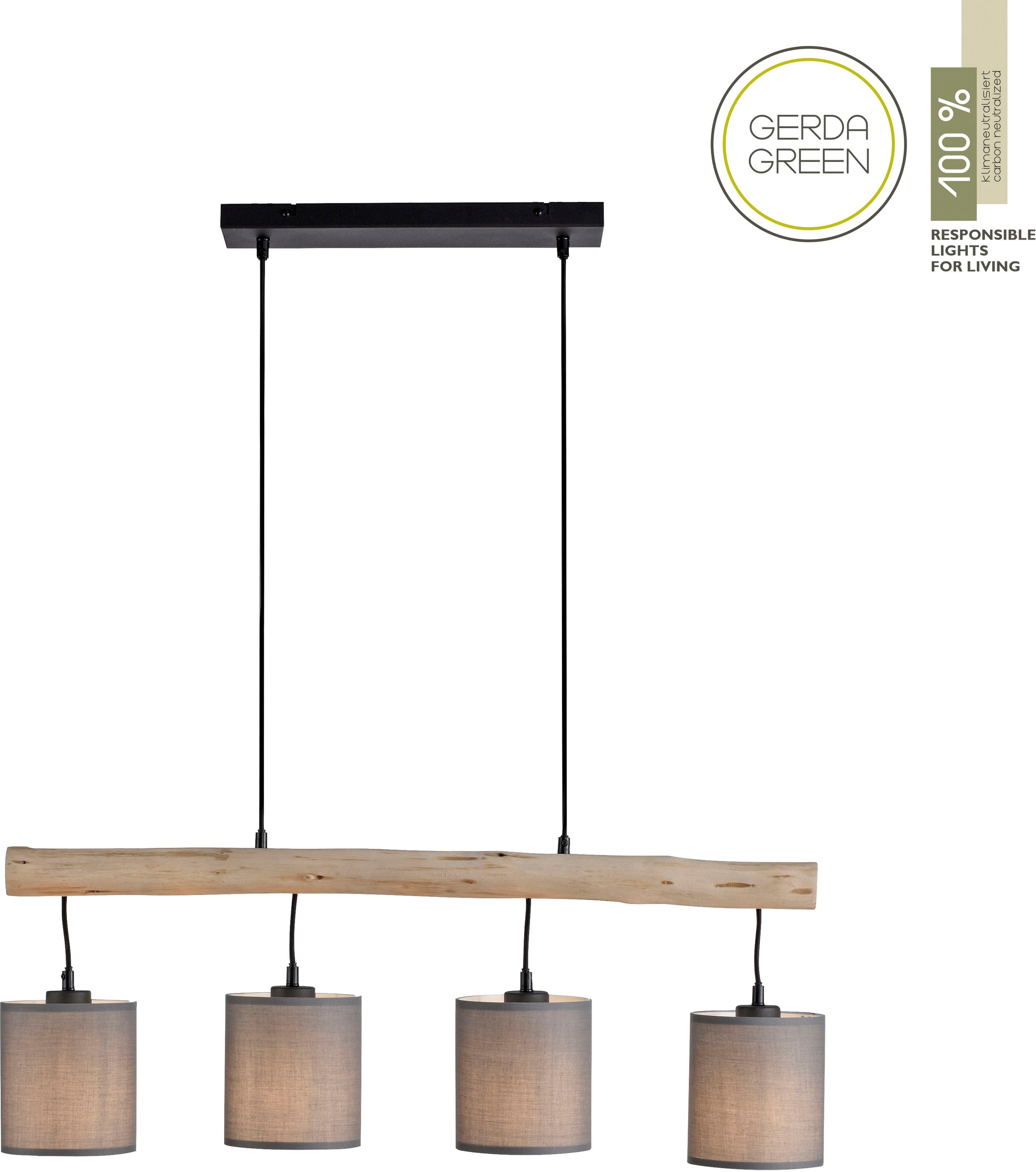 JUST LIGHT Pendelleuchte »GREEN TRIB« E27 1 Stk. günstig online kaufen