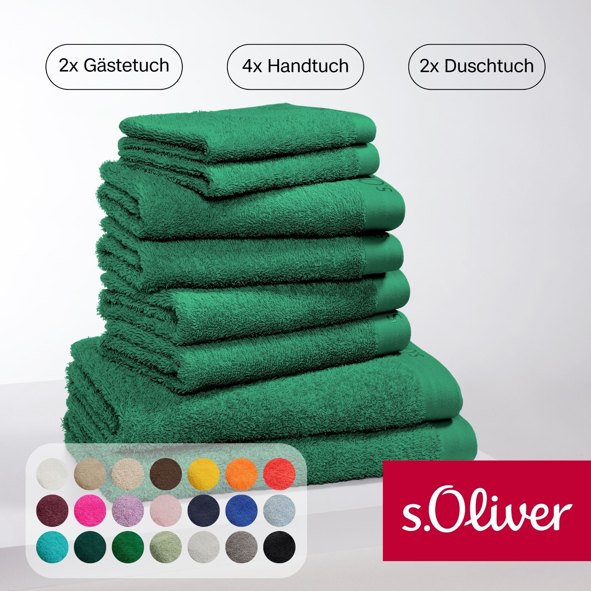 s.Oliver Handtuch Set »s.Oliver, Premium Qualität, 600 gr/m²«, Set, 8 St., günstig online kaufen