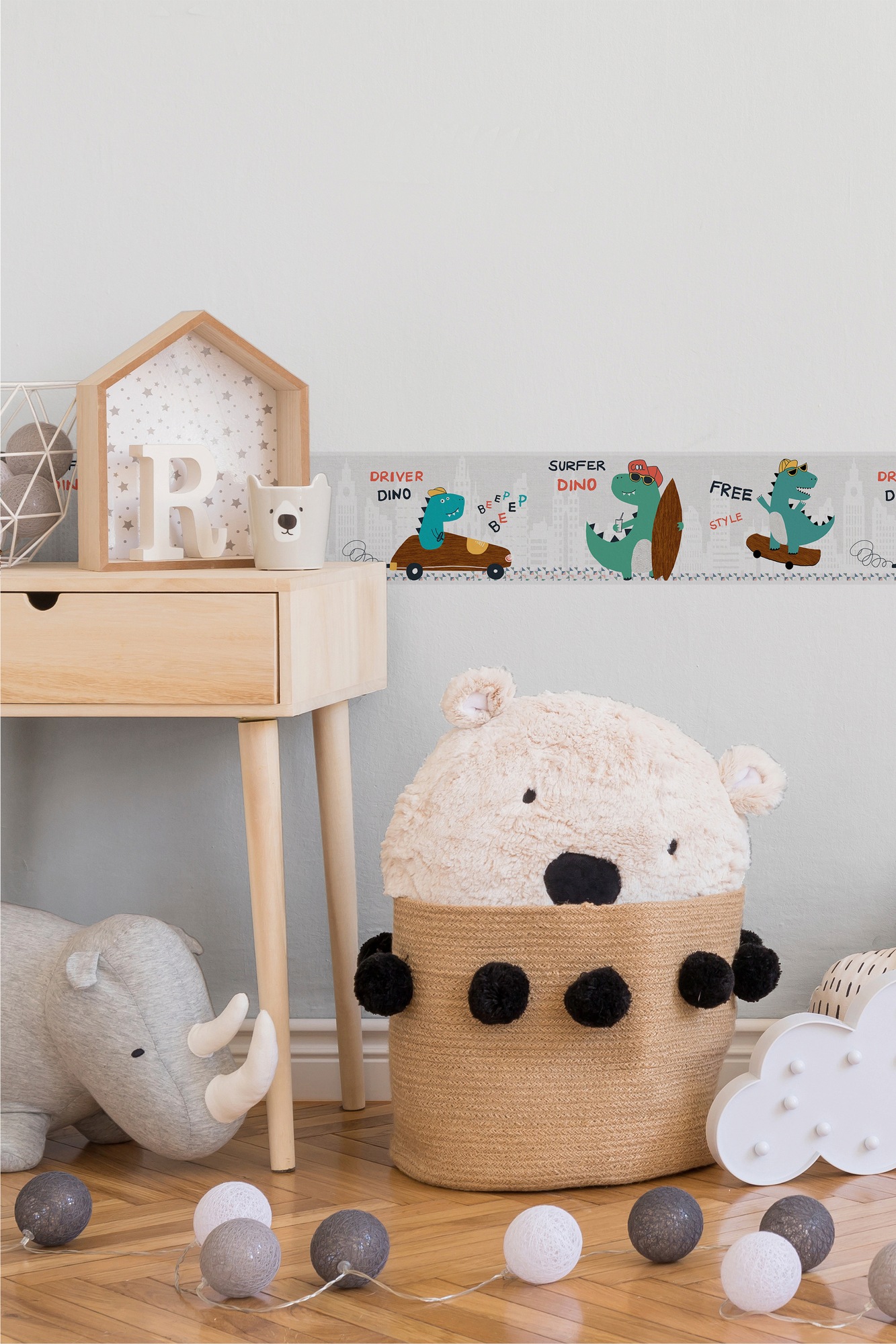 A.S. Création Bordüre »Cool Dino«, Motiv-abstrakt-naturalistisch, Tapete Kinder Borte Wohnzimmer Schlafzimmer Küche Design Kinderzimmer