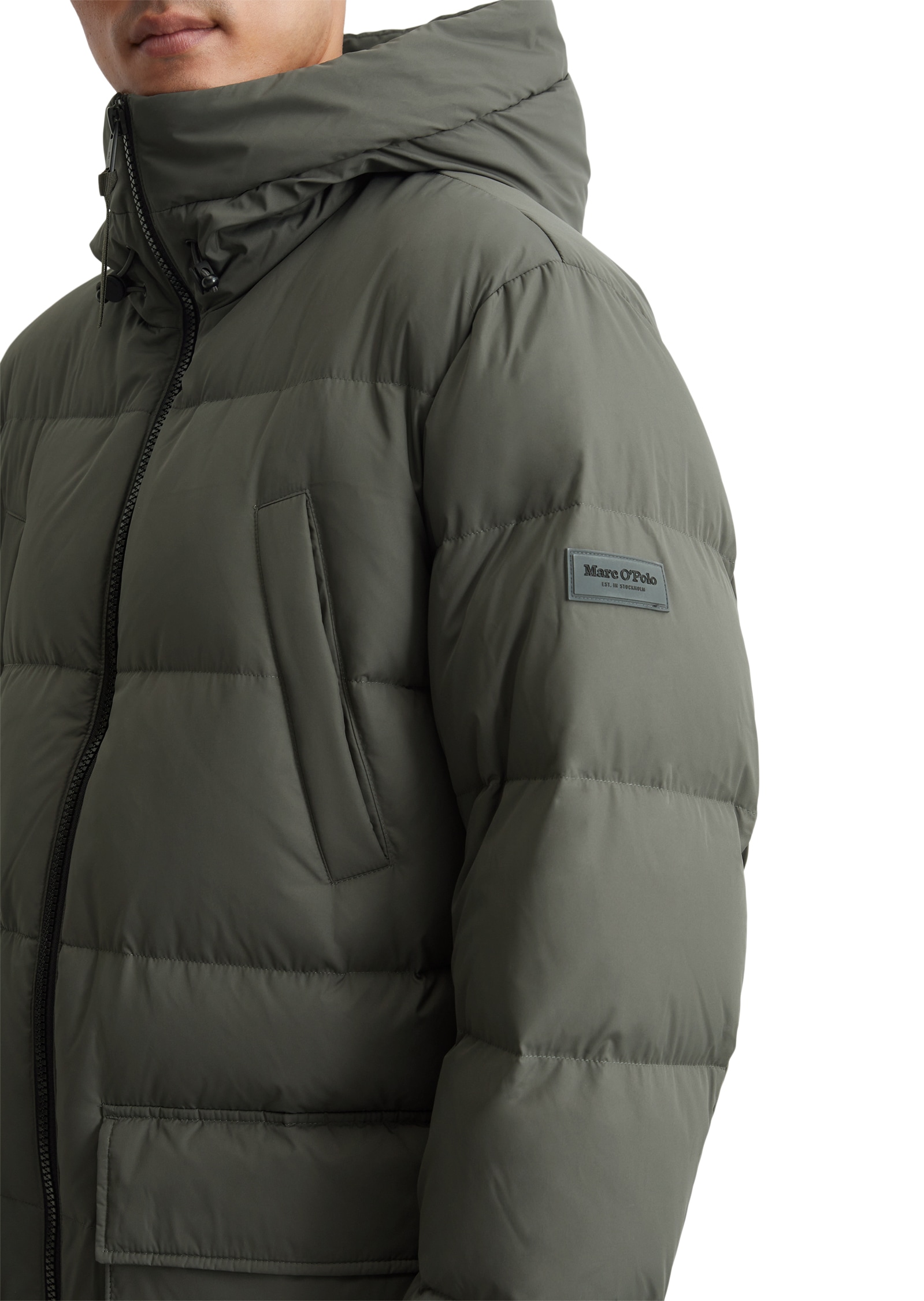 Marc O'Polo Winterjacke, mit Kapuze, mit Kapuze und vielen Details