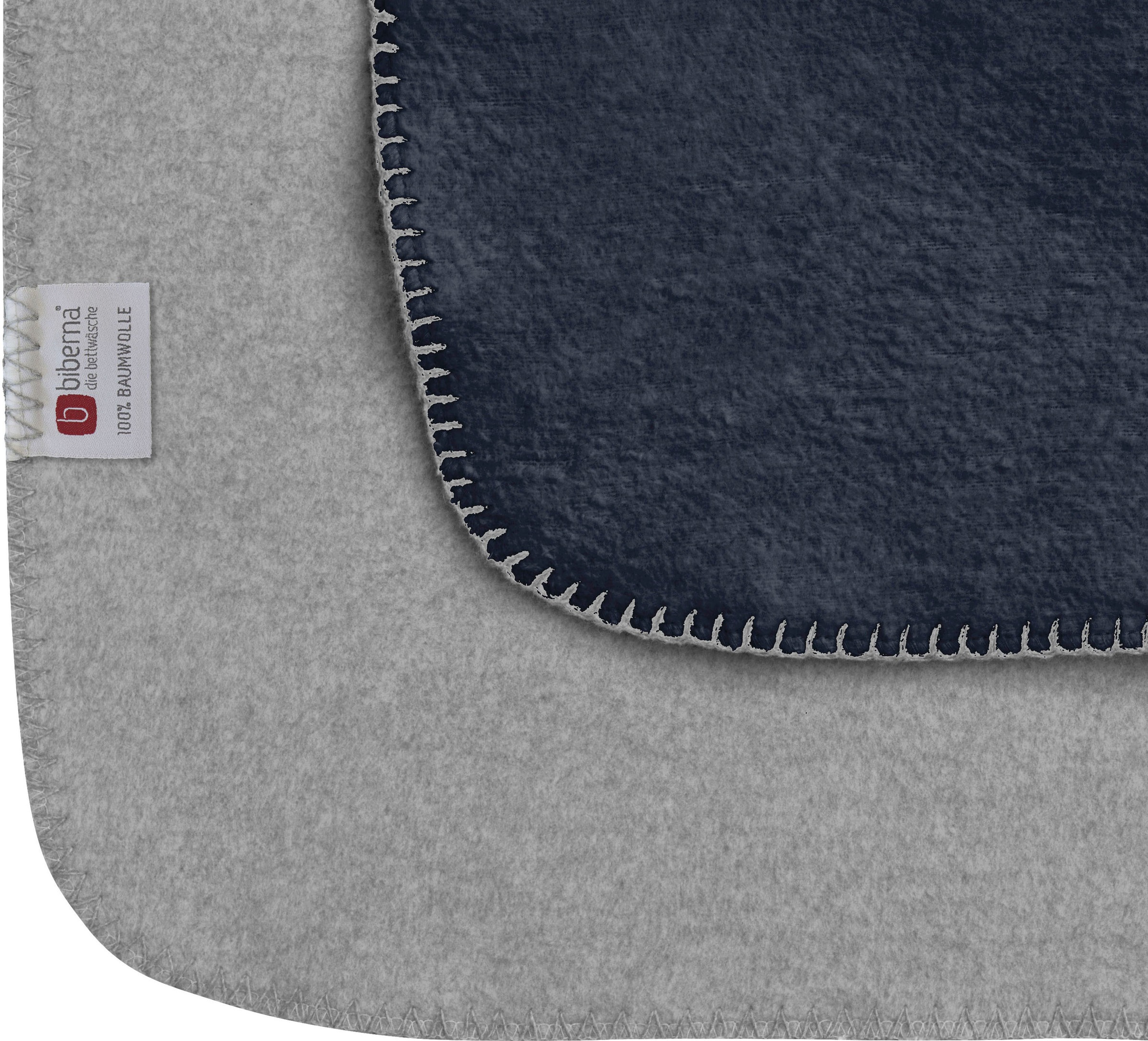 Biberna Wohndecke »Eva«, wohlig warme Melange Decke aus 100% Baumwolle - made in Germany