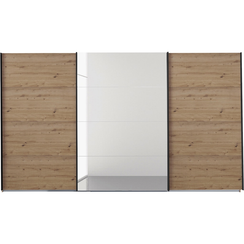 rauch Schwebetürenschrank »Oteli«, mit Spiegel, inkl. Wäscheeinteilung mit 3 höhenverstellbaren Innenschubladen sowie zusätzlichen Einlegeböden