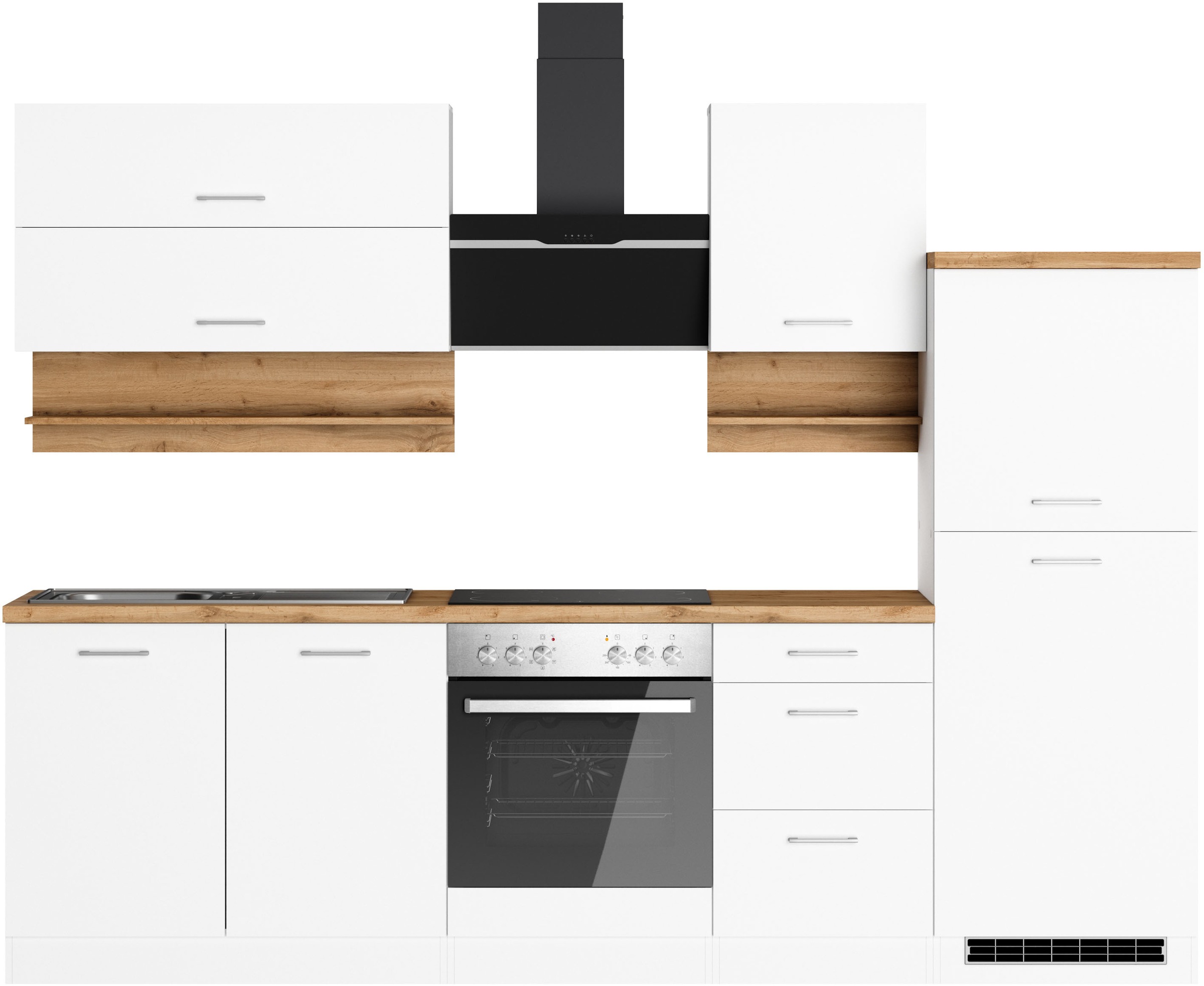 KOCHSTATION Küchenzeile »KS-Milan« 270 cm breit, robuste Metallauszüge, vie günstig online kaufen