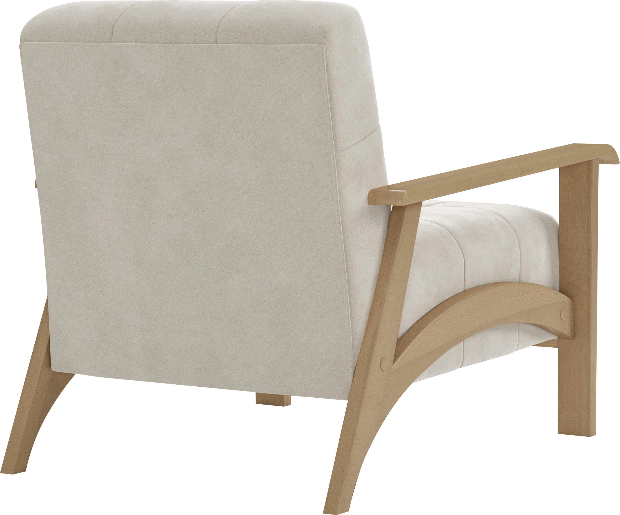 sit&more Sessel »Billund« Armlehnen aus Buchenholz in natur, verschiedene Bezüge und Farben