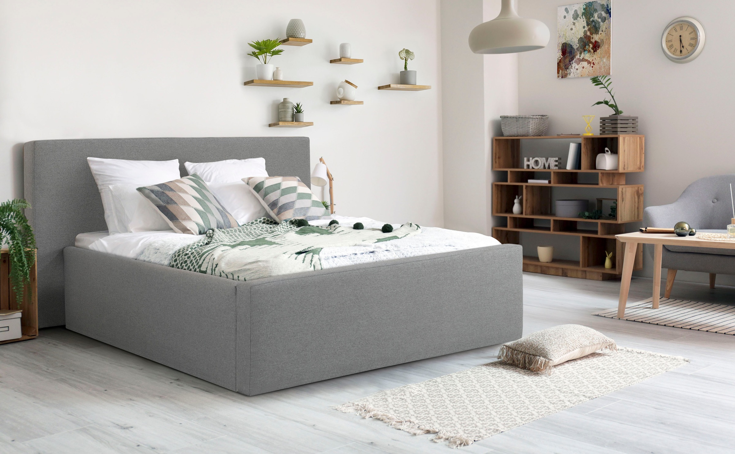 Home affaire Polsterbett »Dalina« geradliniges Kopfteil, in 5 Breiten, auch günstig online kaufen