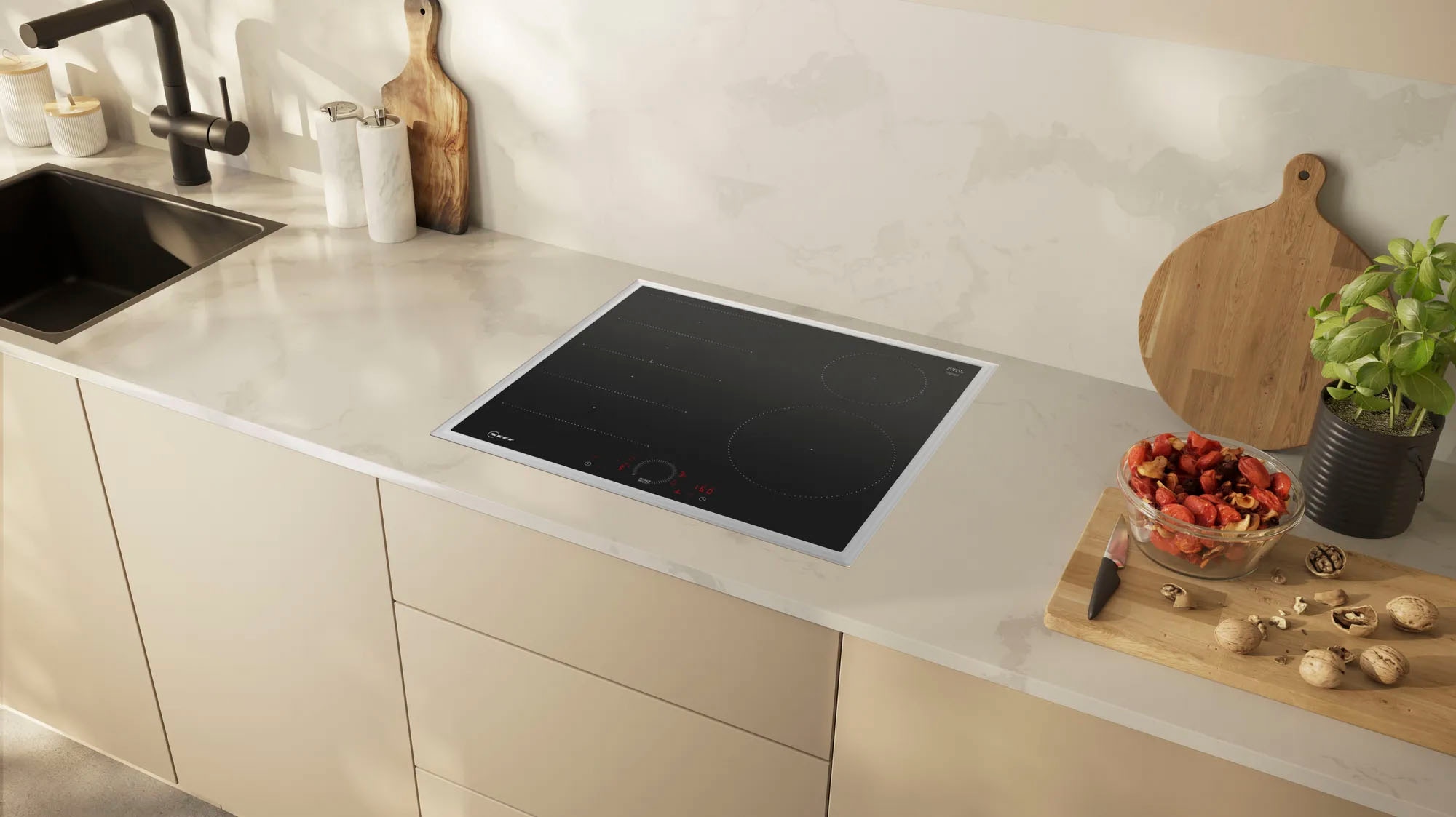NEFF Flex-Induktions-Kochfeld von SCHOTT CERAN® »T66SHE4L0«, mit virtueller Twist Touch® Bedienung