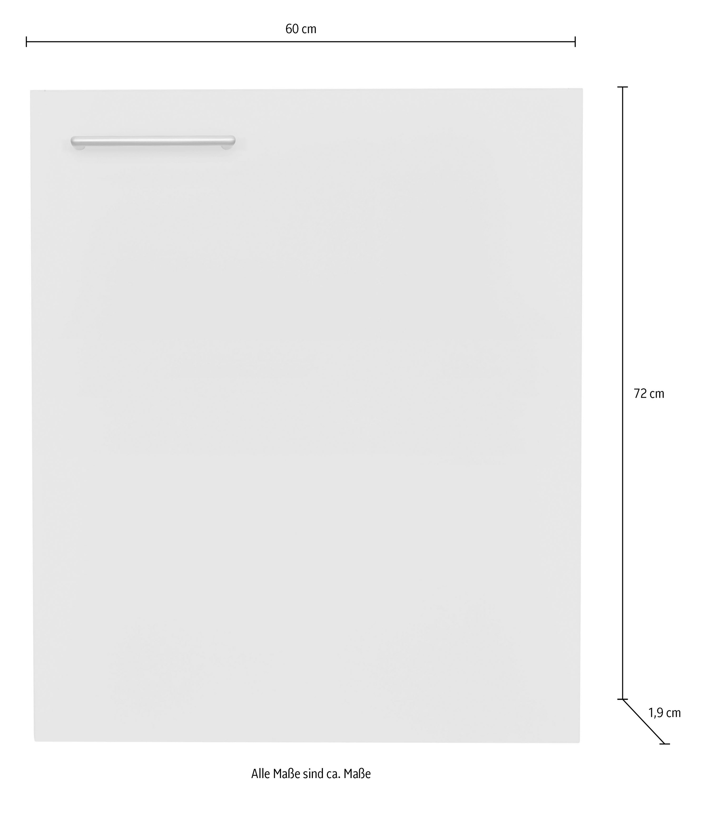 nobilia® Frontblende »"Laser", Ausrichtung wählbar,« für integrierte Kühlgeräte und Waschautomaten, Breite 60 cm