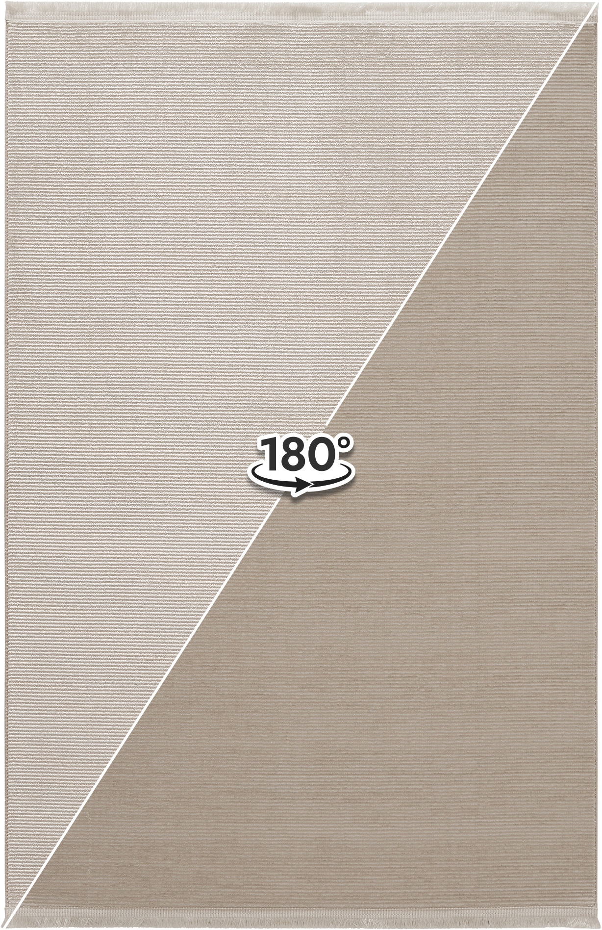 Sehrazat Teppich »Diamond 7860 , auch als Läufer« rechteckig 8 mm Höhe Kurzflor, Streifen, Viskose, leichter Glanz, mit Fransen, Wohnzimmer