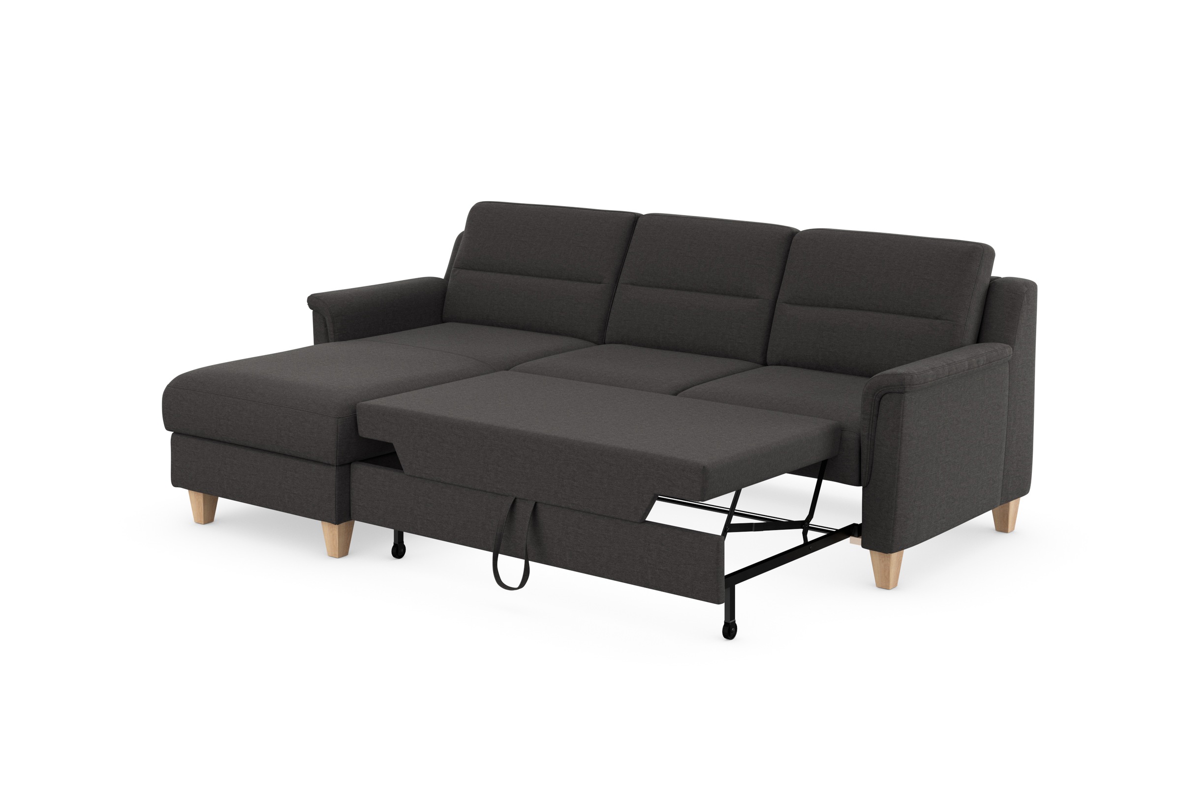 sit&more Ecksofa »Farö L-Form«, inklusive Federkern, wahlweise mit Bettfunktion und Bettkasten
