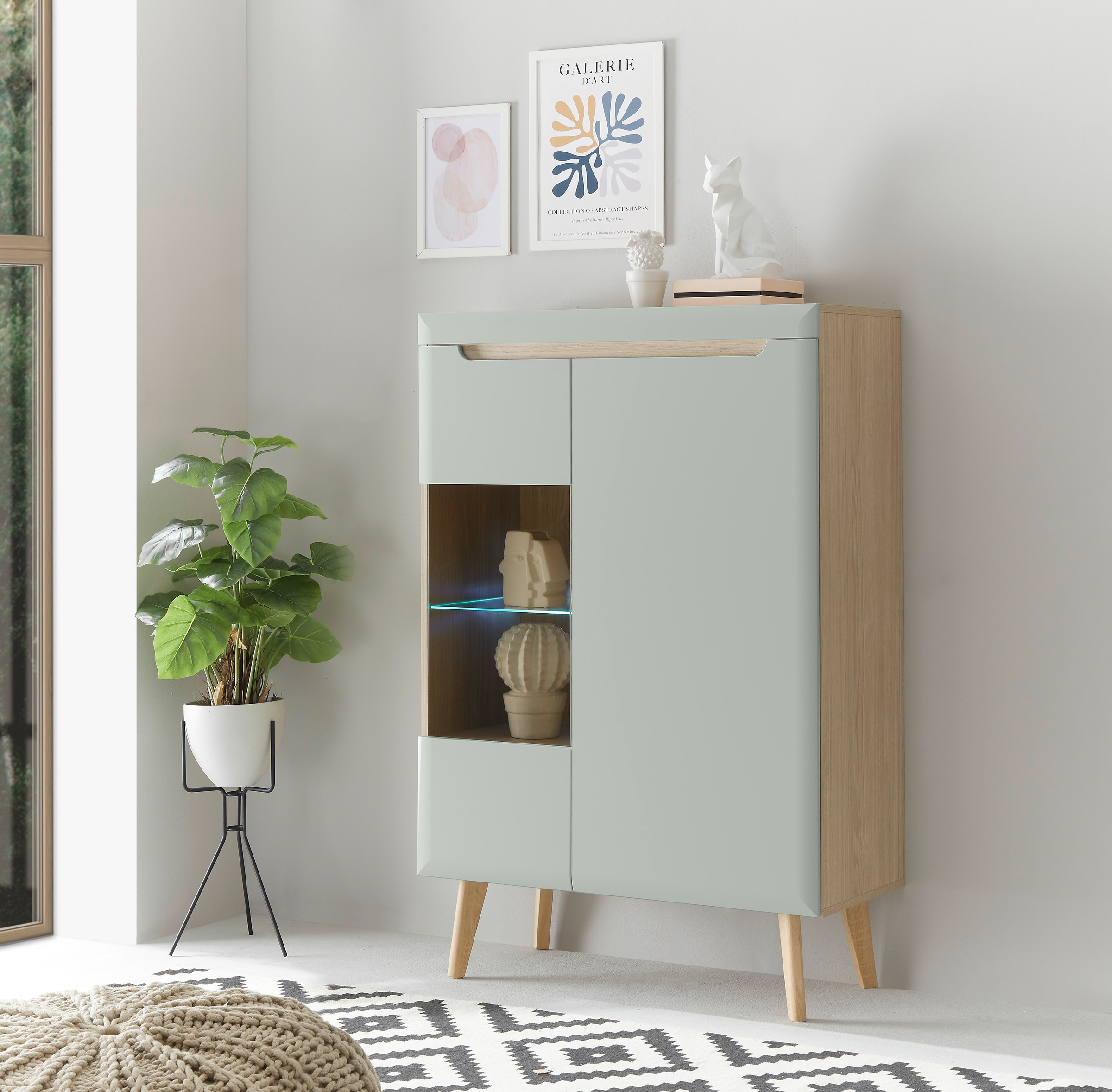 INOSIGN Vitrine »Torge, Hochschrank, Glasvitrine, Standvitrine, Vitrinensch günstig online kaufen