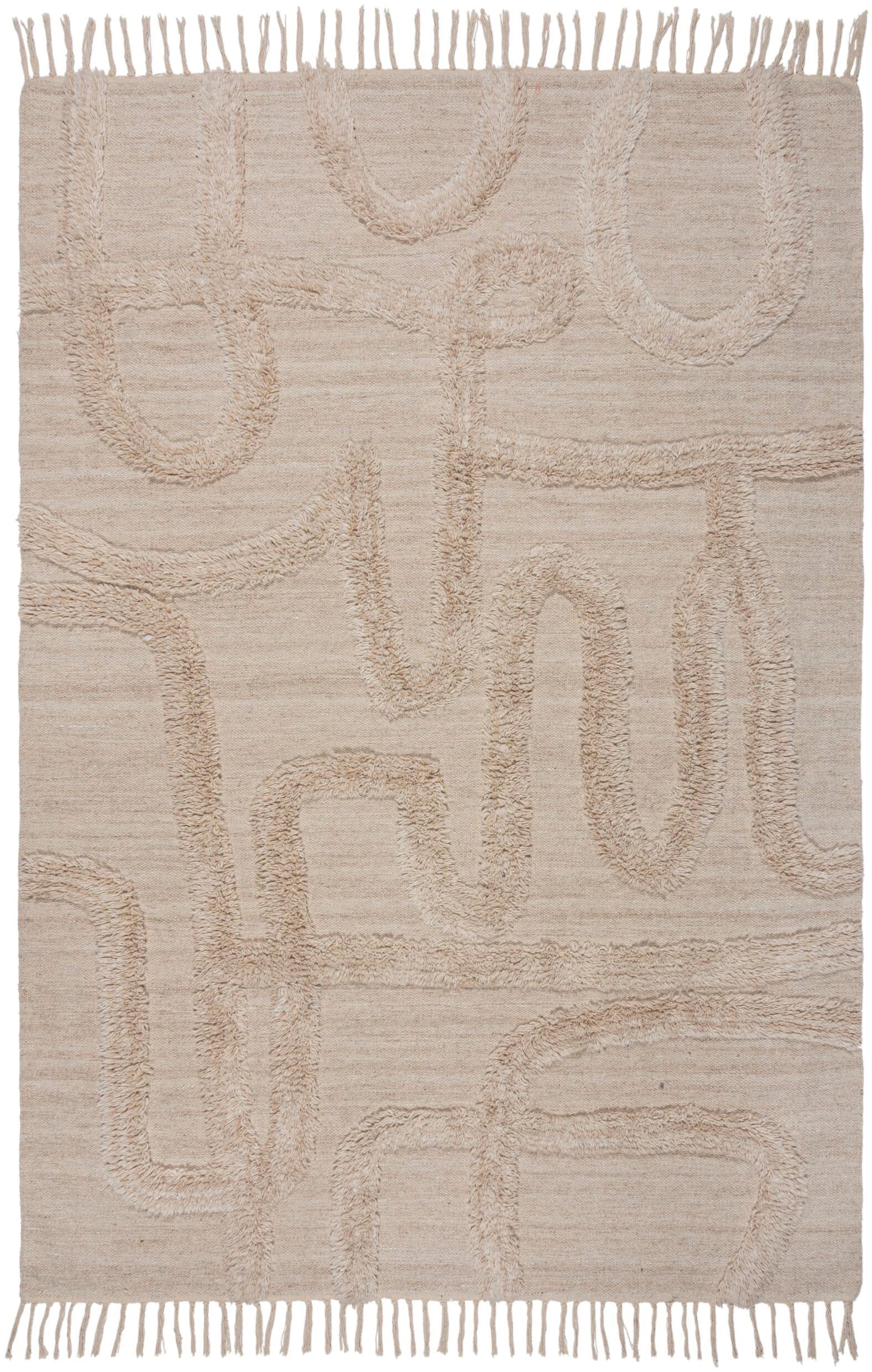 FLAIR RUGS Teppich »Loma«, rechteckig, 20 mm Höhe, mit Fransen