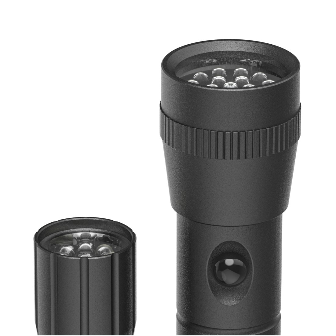 Hama LED Taschenlampe »LED Taschenlampe, 2er Set (Mini Taschenlampe und große Taschenlampe)« stoßfest, robust, stromsparend aus Aluminium