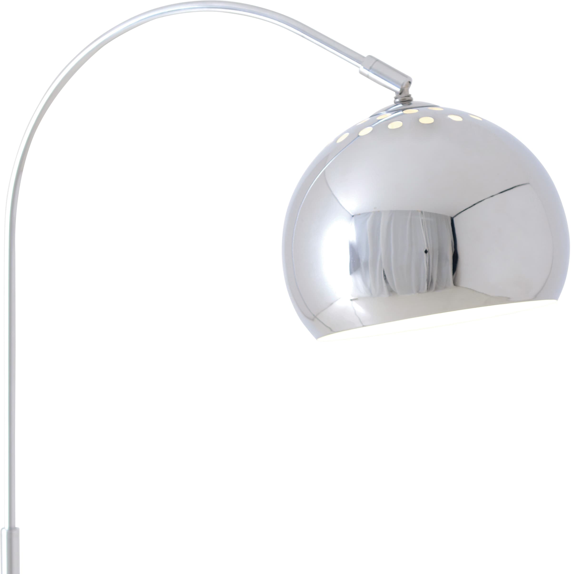 näve Stehlampe »Style«, 1 flammig, Leuchtmittel E27 | ohne Leuchtmittel, Zuleitung mit Fußschalter, Material: Metall, Farbe: chrom,E27 max. 40W