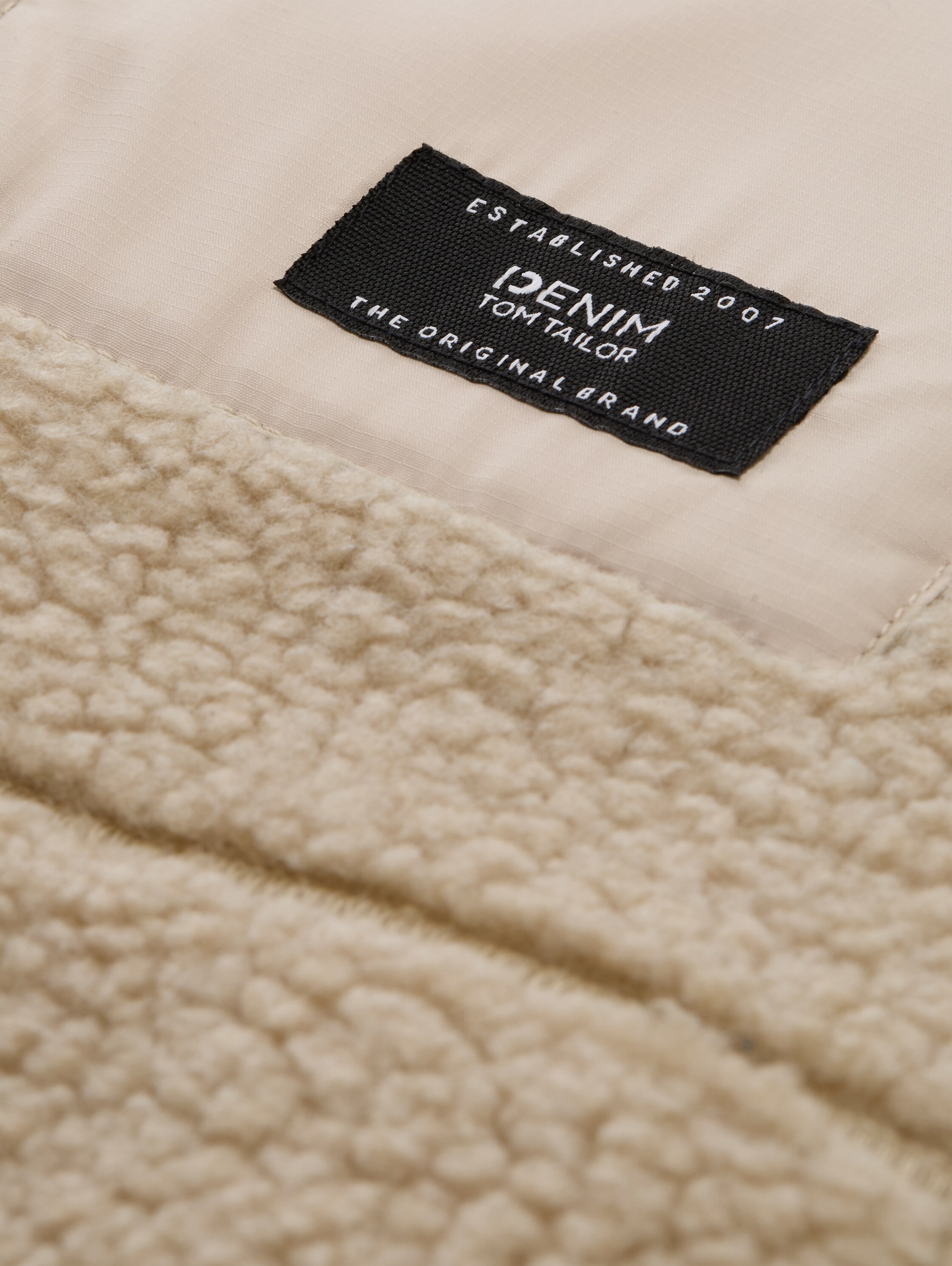 TOM TAILOR Denim Fleecejacke mit Logo Stickerei