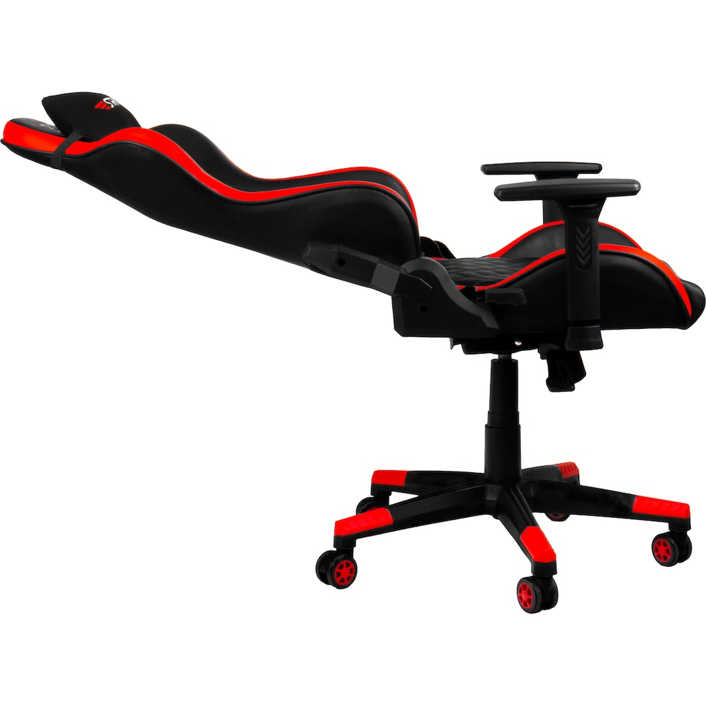 Hyrican Gaming-Stuhl »Striker CODE RED, ergonomisch, höhenverstellbar, Bürostuhl, Officestuhl, Schreibtischstuhl, Drehstuhl, 3D-Armlehnen, Stahlrahmen«, Kunstleder-Stoff