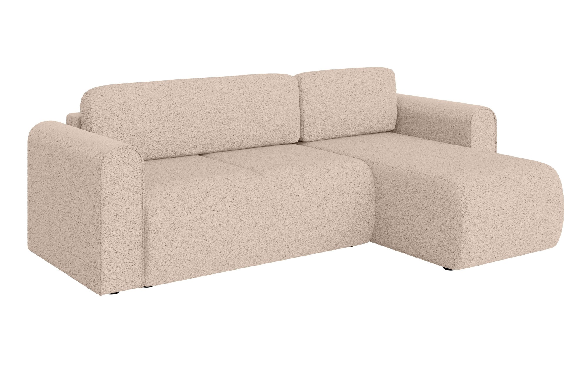 INOSIGN Ecksofa »Zacharia wahlweise Schlafsofa mit Bettkasten, B/T/H 250/166/86 cm«, L-Form mit Wellenunterfederung, Recamiere beidseitig montierbar