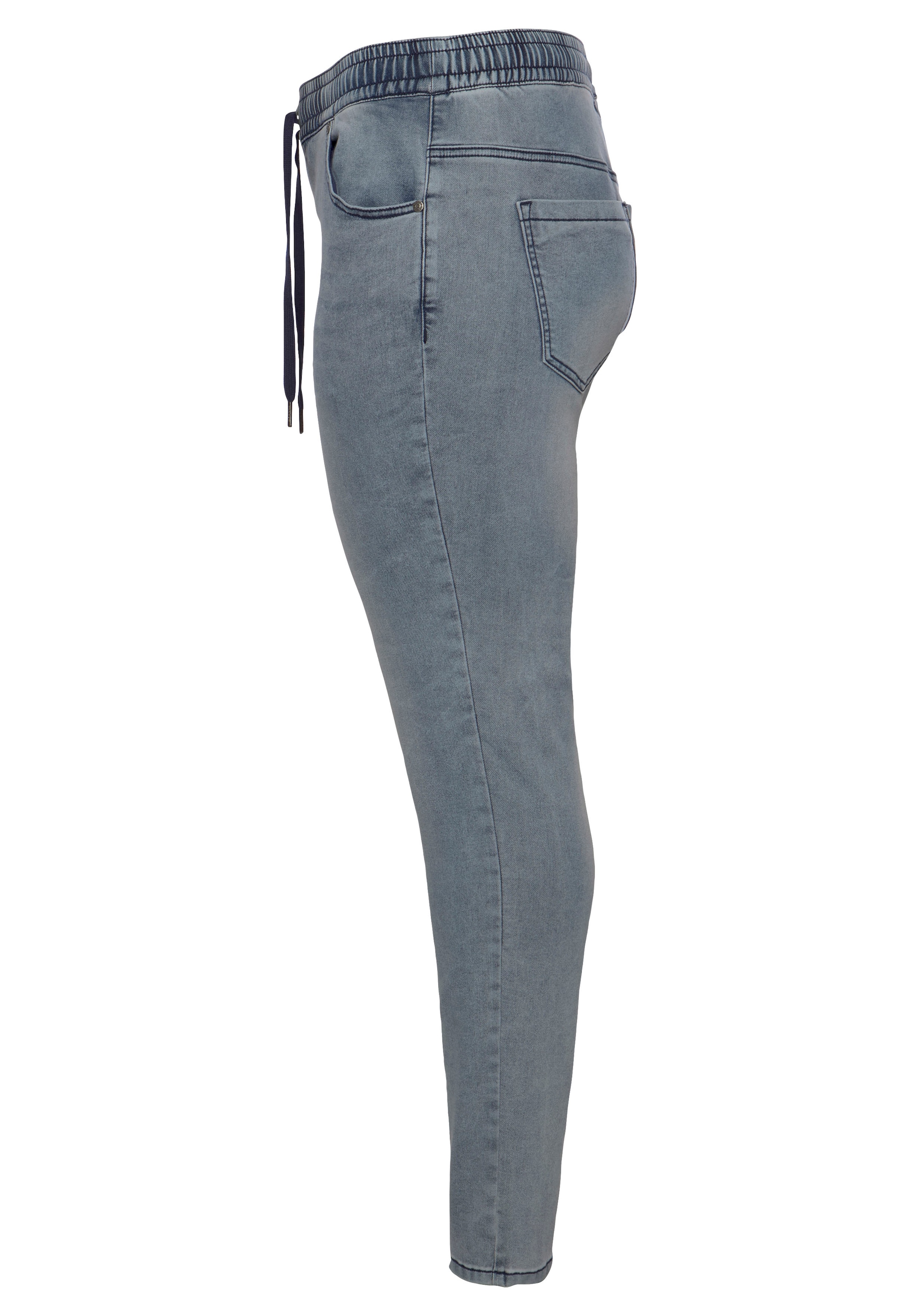Arizona Stretch-Jeans, weites Bein, normale Leibhöhe, knöchellang, mit Used-Waschung