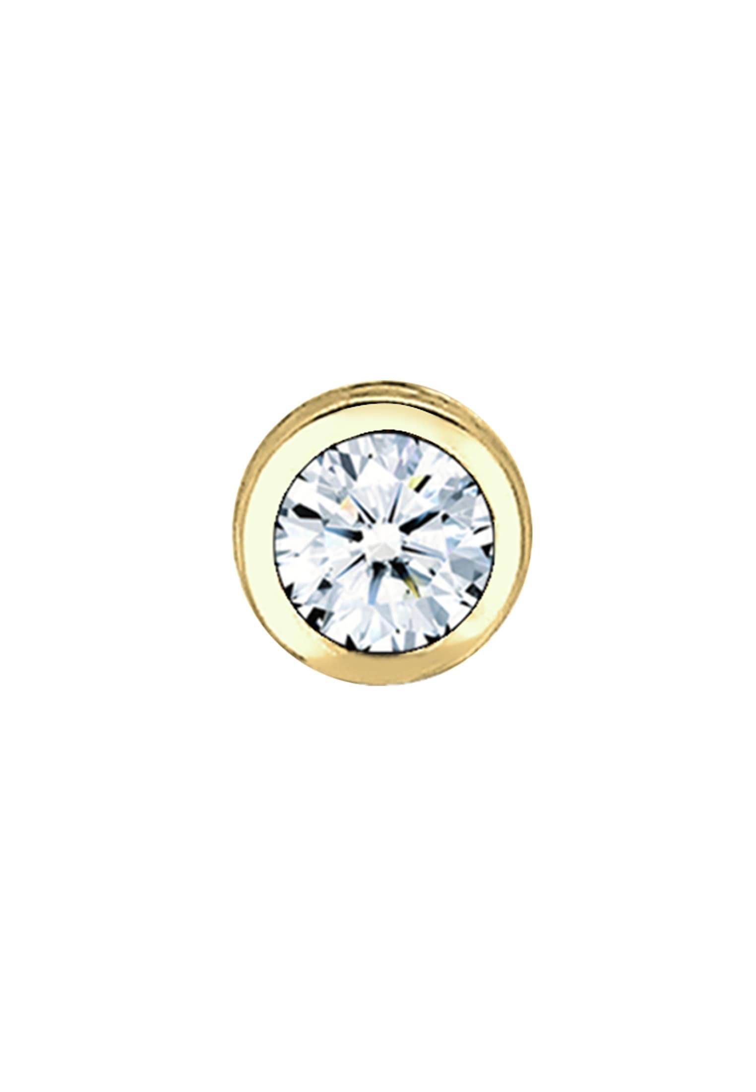 Elli DIAMONDS Paar Ohrstecker »Single Stecker Diamant (0.03ct) Basic 375 Gelbgold«