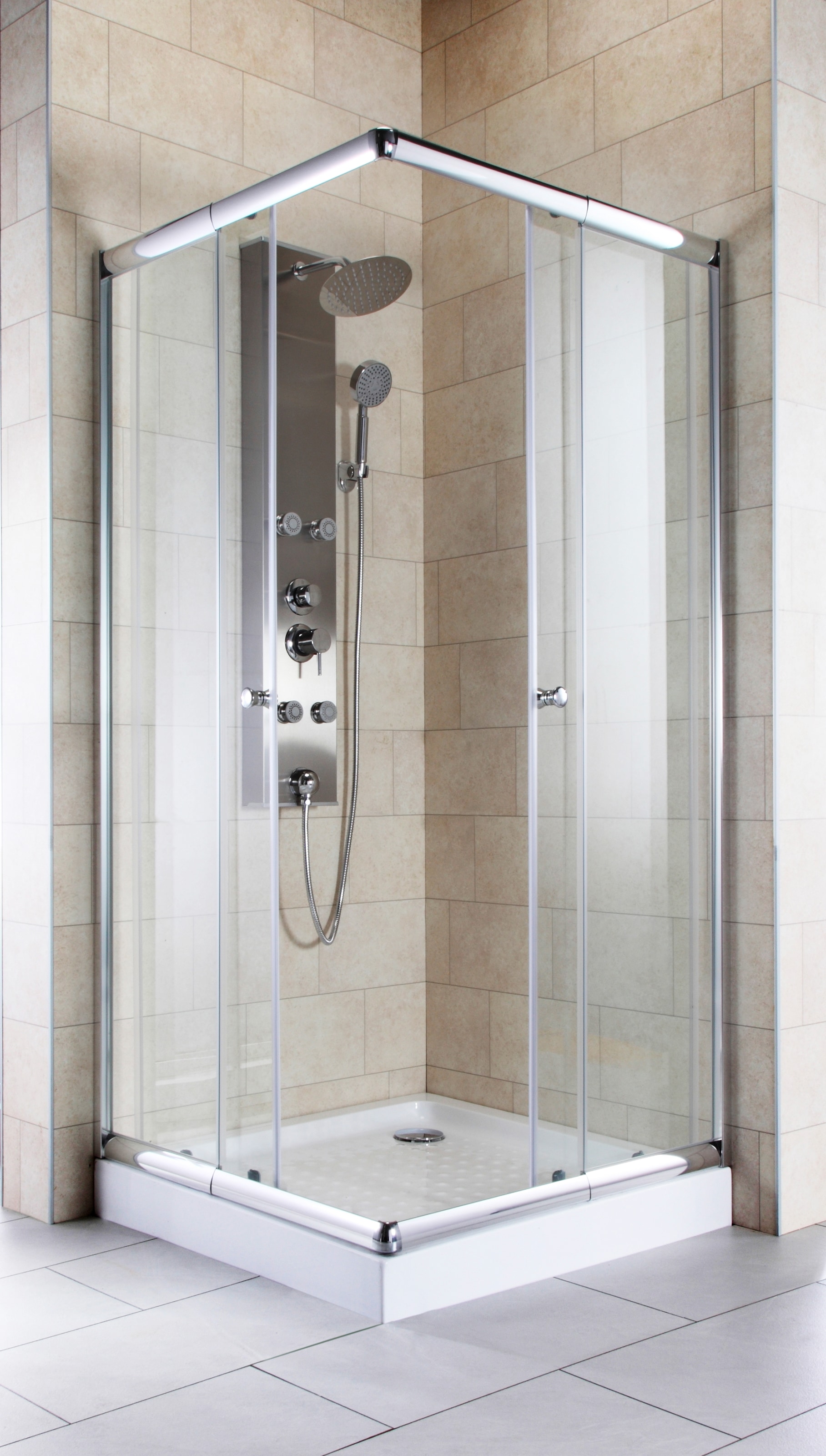 welltime Eckdusche Trento Plus, BxT: 90x90 cm, Sicherheitsglas, Anti-Kalk-V günstig online kaufen