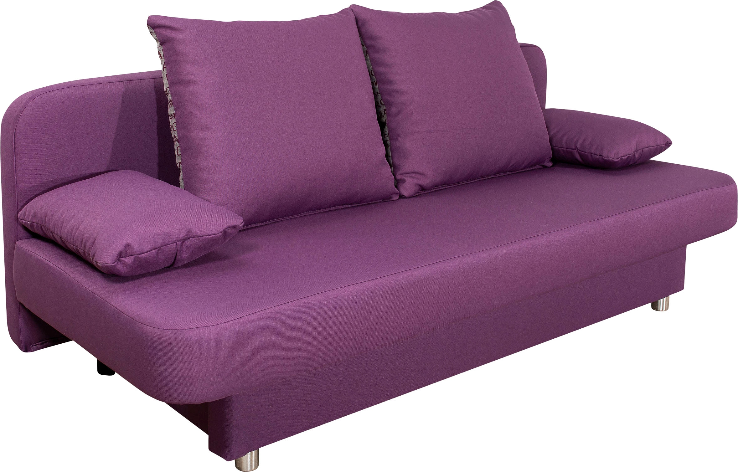 COLLECTION AB Schlafsofa »Ulla inkl. Bettfunktion und Bettkasten« inkl. Wenderückenkissen,Armlehnekissen