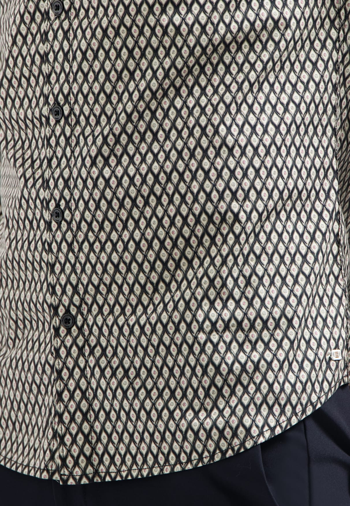 NO EXCESS Langarmhemd »No Excess Stretchhemd mit Print«