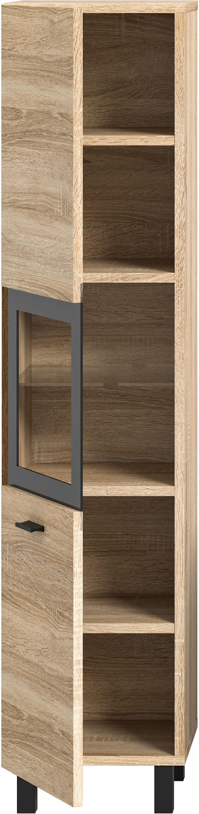 welltime Hochschrank »Tampa, Höhe 125cm, hängend oder stehend montierbar«, Badschrank, Bad-Hängeschrank, Badezimmer, Bad-Möbel